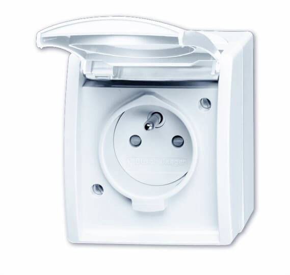 ABB 2CKA002017A0842 Schutzkontakt-Steckdose IP44 Weiß, Reinweiß (RAL 9010)