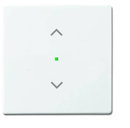 Busch-Jaeger 1fach Abdeckung Jalousie-Schalter, Jalousie-Taster Carat, free@home, Future Linear, Solo Weiß, Verkehrsweiß