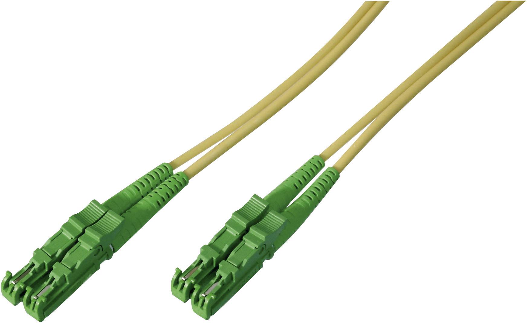 Digitus AL-9E2000-01I Glasfaser LWL Anschlusskabel 1.00 m Gelb [1x E2000®/APC 8°-Stecker - 1x E2000®/APC 8°-Stecker] 9/125 µ Singlemode OS2