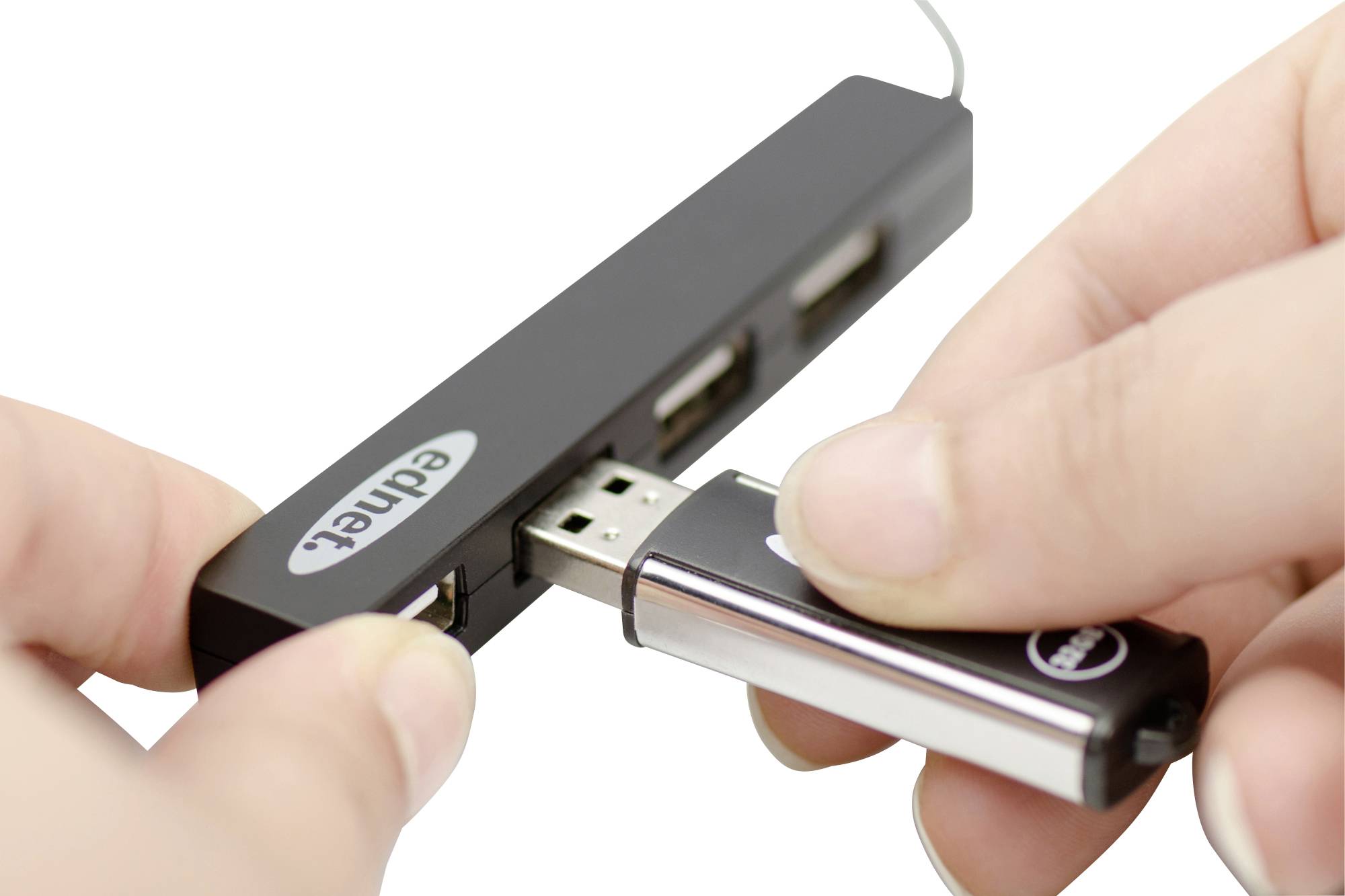 ednet 85040 4 Port USB 2.0-Hub Schwarz