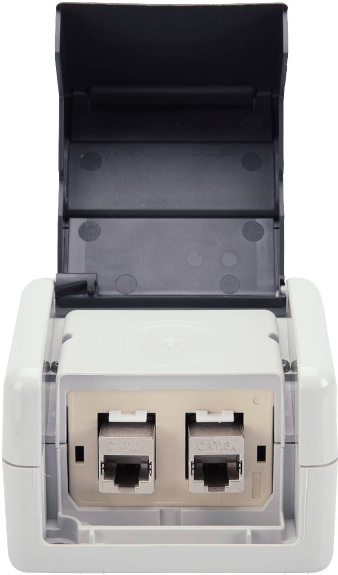 Digitus Netzwerkdose Aufputz Grau