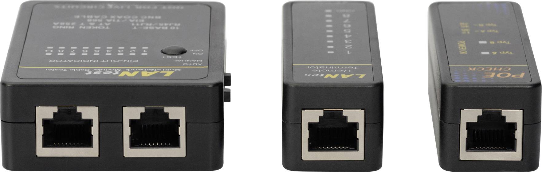 Digitus DN-14001-1 Netzwerktester Passend für (Netzwerk-Spezifikationen (CAT)): CAT 3, CAT 5, CAT 6, CAT 7a