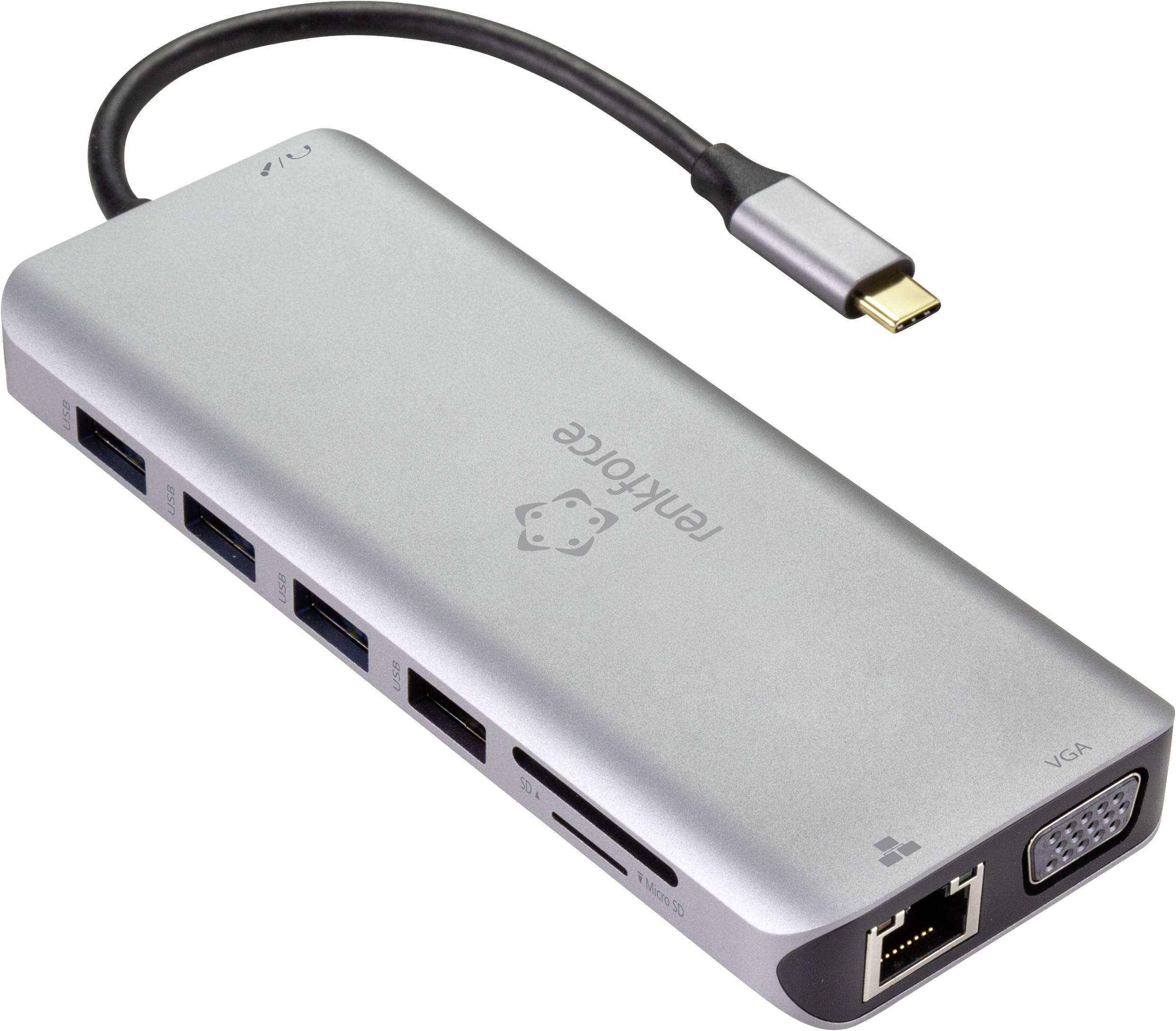 Renkforce RF-4671332 USB-C® Notebook Dockingstation Passend für Marke (Notebook Dockingstations): Universal USB-C® Power Delivery