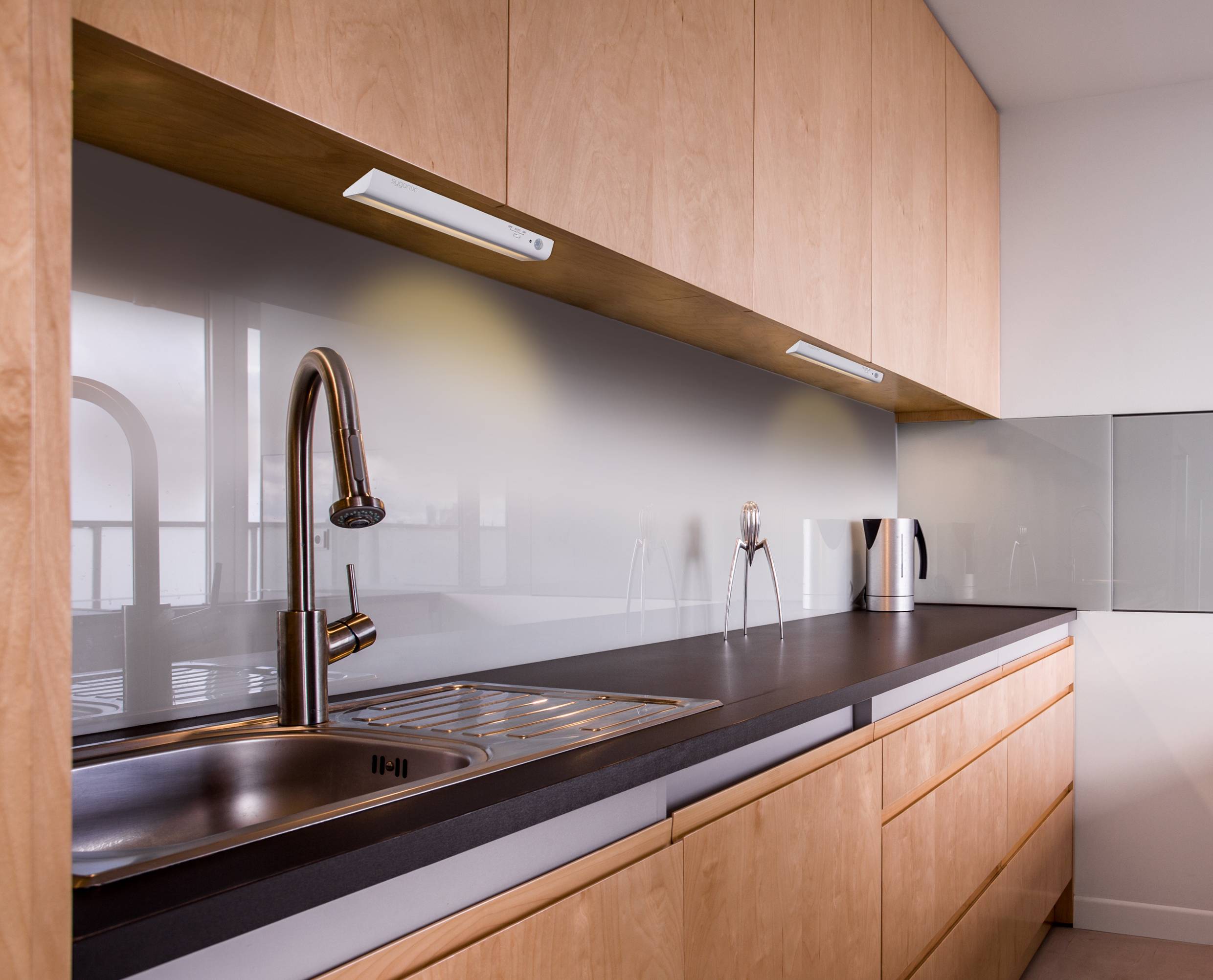 Sygonix LED-Schrankleuchte SMD LED 1.5W Warmweiß Silber