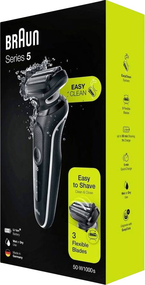 Braun 50-W1000s 50-W1000s Folienrasierer Schwarz