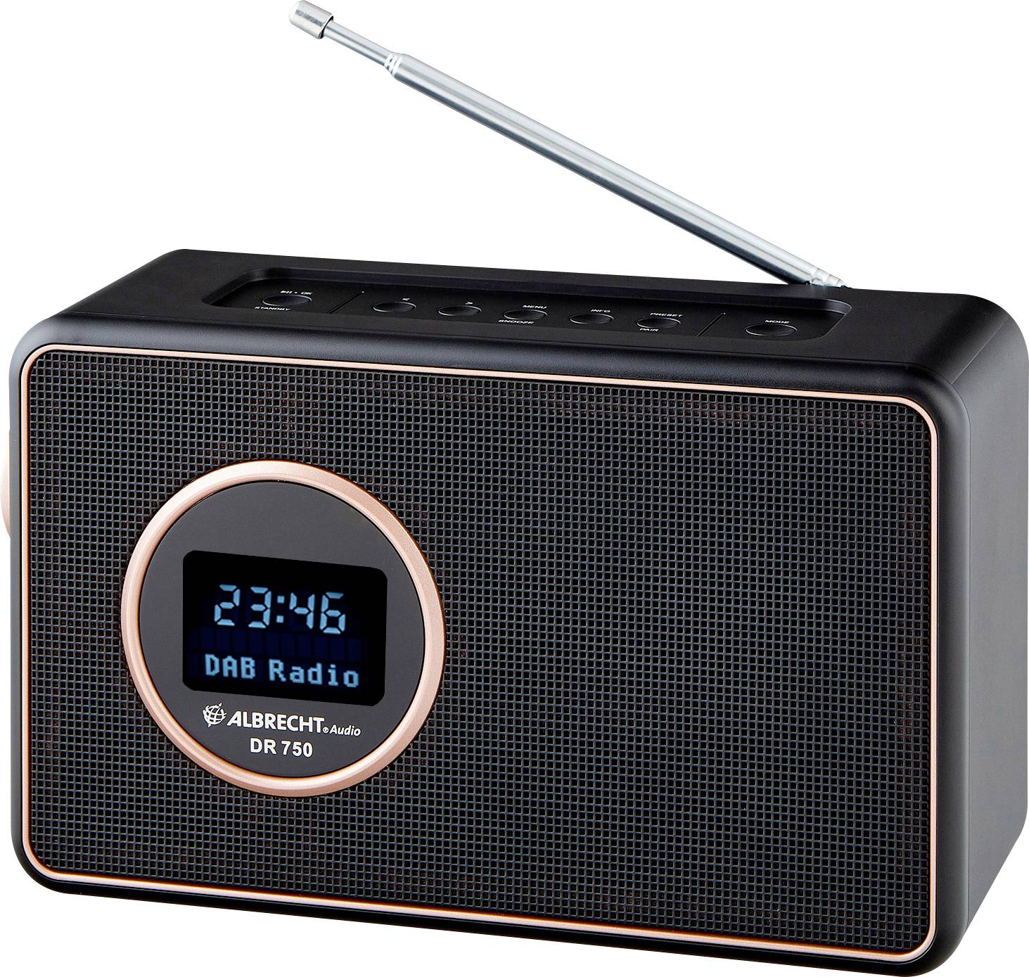 Albrecht DR 750 Tischradio DAB+, DAB, UKW Schwarz