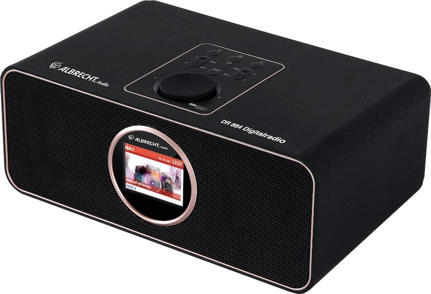 Albrecht DR 884 Internet Tischradio Internet, DAB+, DAB, UKW Internetradio Inkl. Fernbedienung Schw