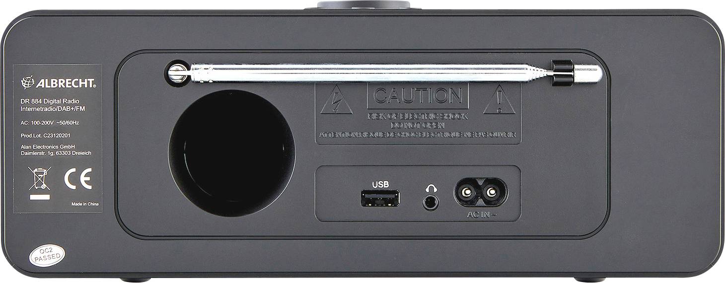 Albrecht DR 884 Internet Tischradio Internet, DAB+, DAB, UKW Internetradio Inkl. Fernbedienung Schw