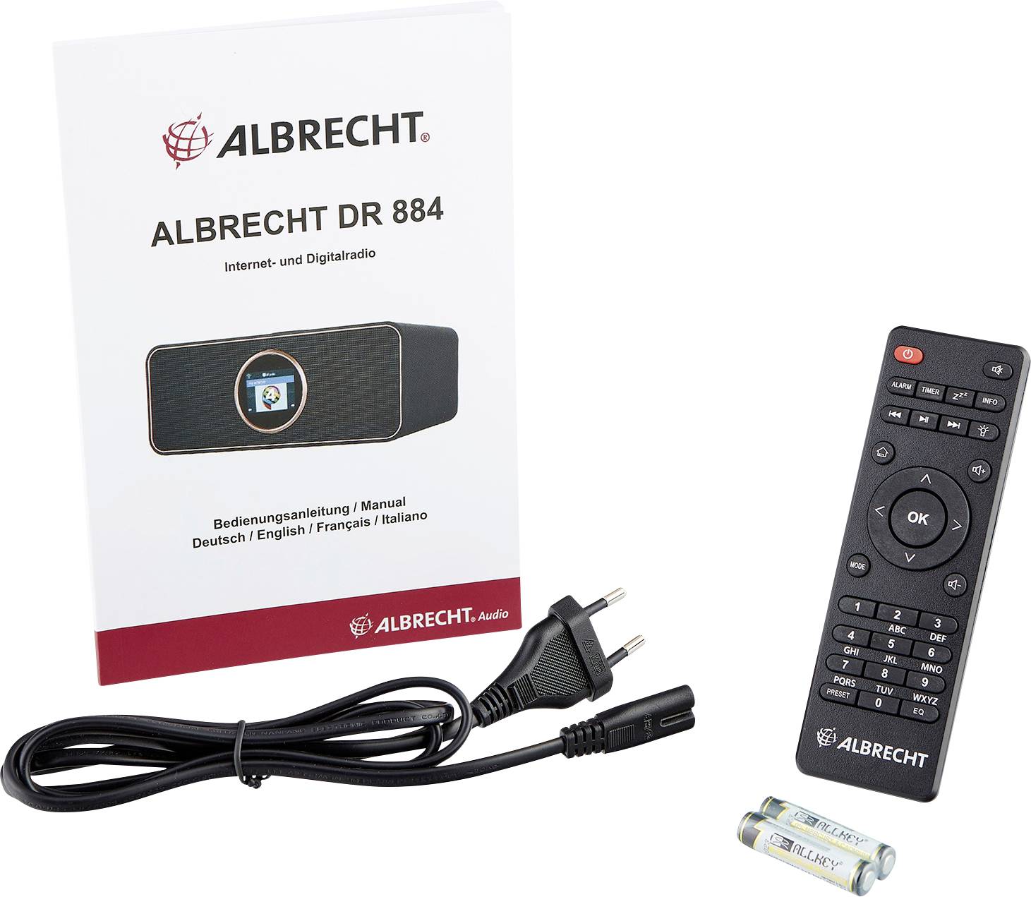 Albrecht DR 884 Internet Tischradio Internet, DAB+, DAB, UKW Internetradio Inkl. Fernbedienung Schw