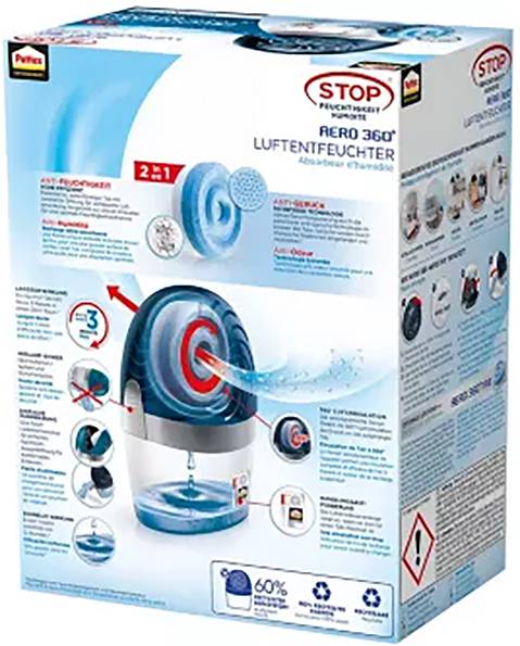 Pattex Aero360 Luftentfeuchter 50 m³ Weiß, Blau