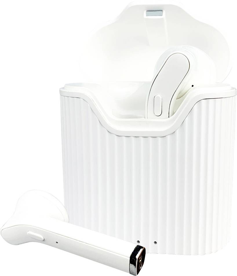 Felixx Premium AERO light In Ear Headset Bluetooth® Weiß Headset, Batterieladeanzeige