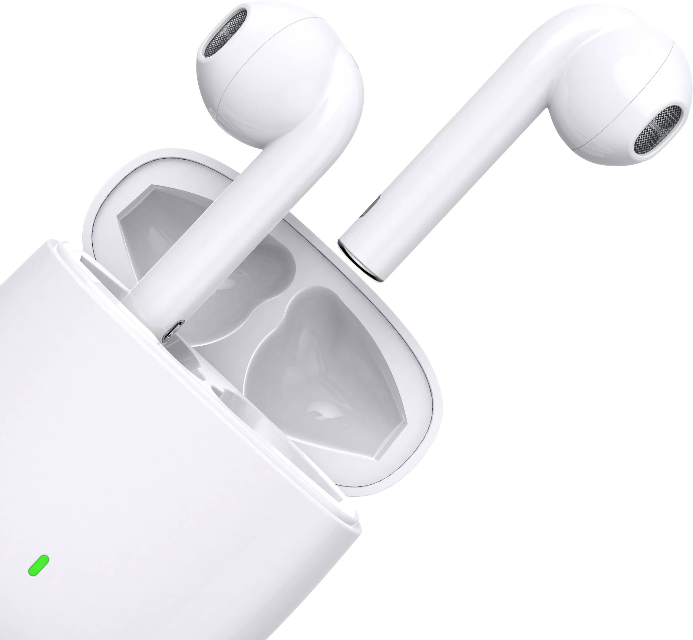 Felixx Premium AERO 3. Gen. In Ear Headset Bluetooth® Weiß Headset, Touch-Steuerung, Batterieladean