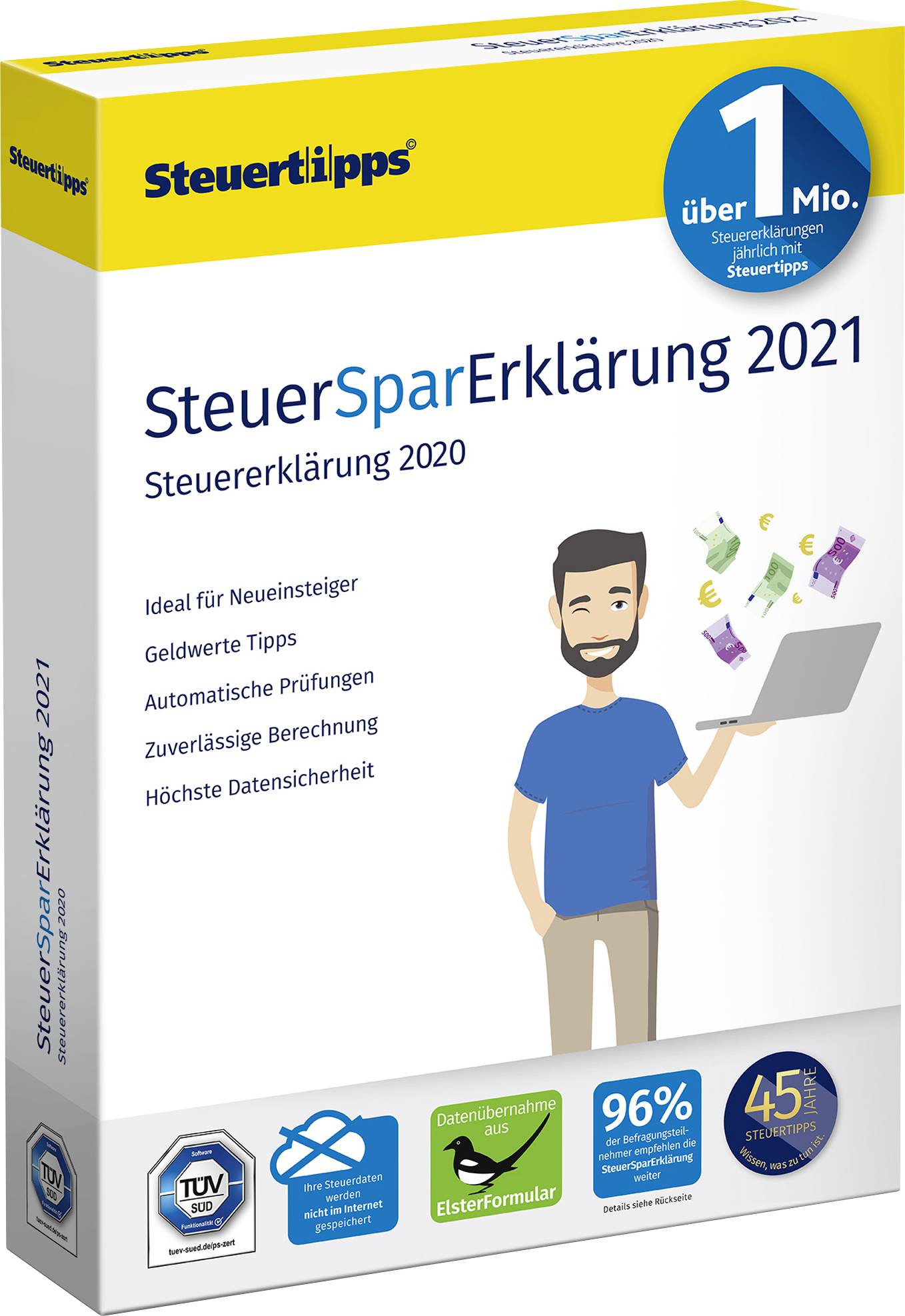 Akademische Arbeitsgemeinschaft Steuer-Spar-Erklärung 2021 Jahreslizenz, 1 Lizenz Windows Steuer-Software