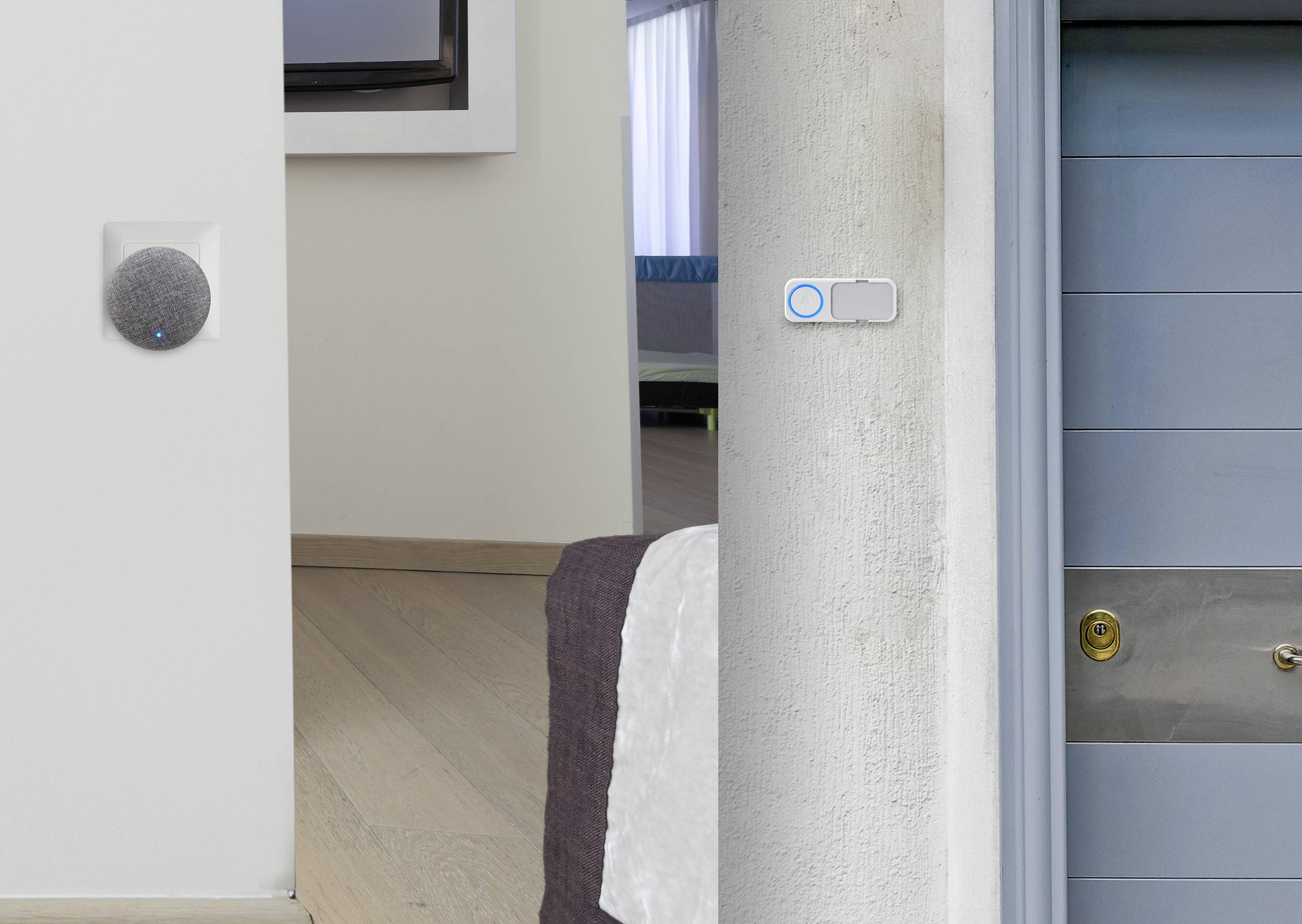 Sygonix SY-4671640 Funkklingel Komplett-Set mit Namensschild, selbst bespielbar