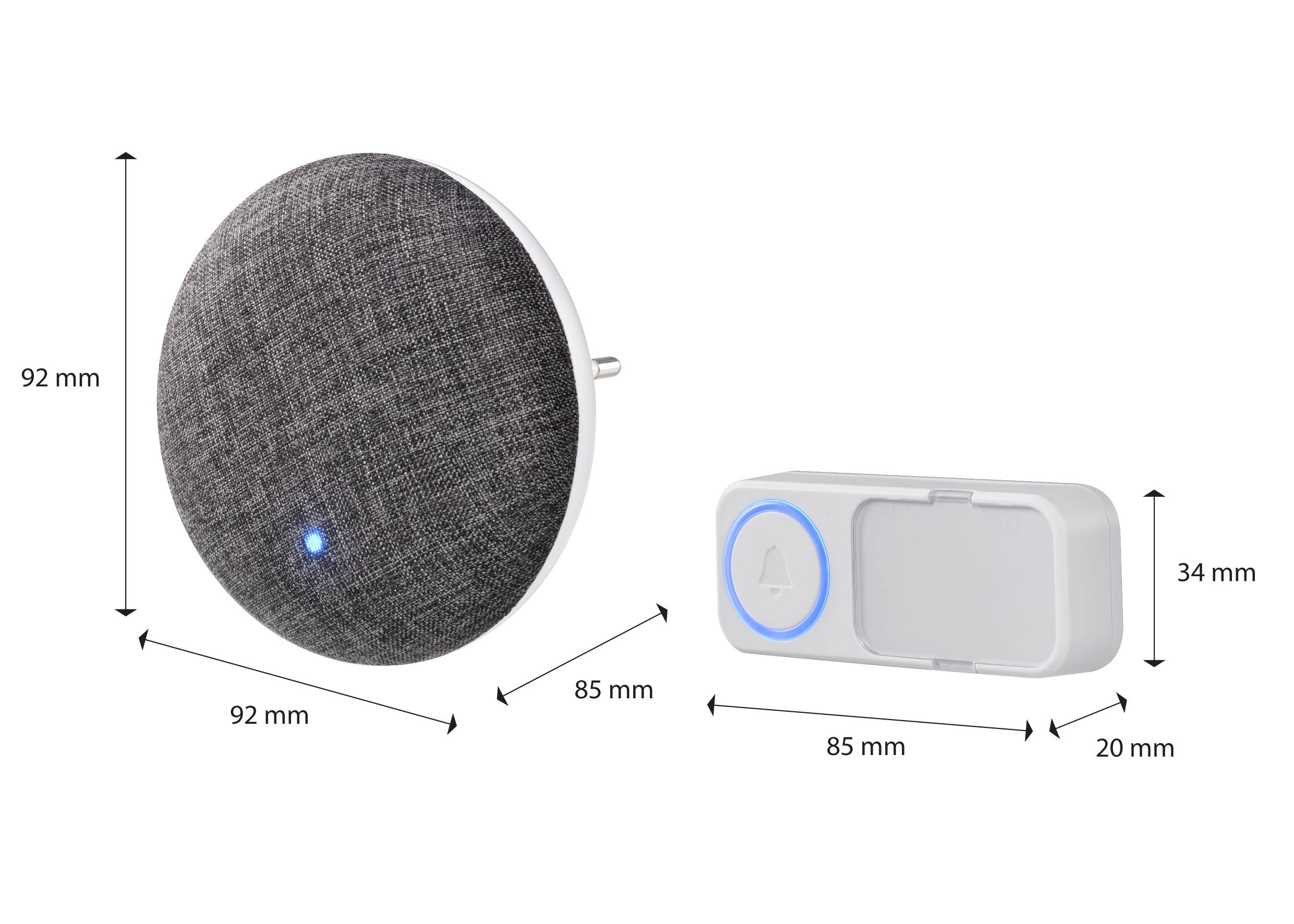 Sygonix SY-4671640 Funkklingel Komplett-Set mit Namensschild, selbst bespielbar