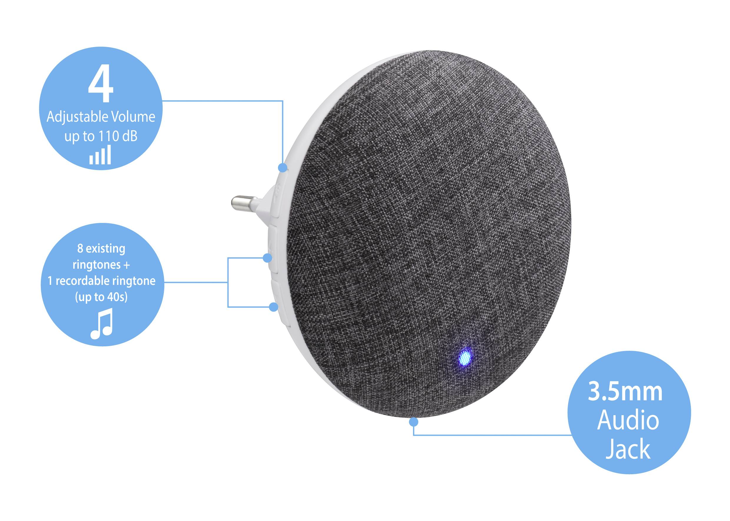 Sygonix SY-4671640 Funkklingel Komplett-Set mit Namensschild, selbst bespielbar