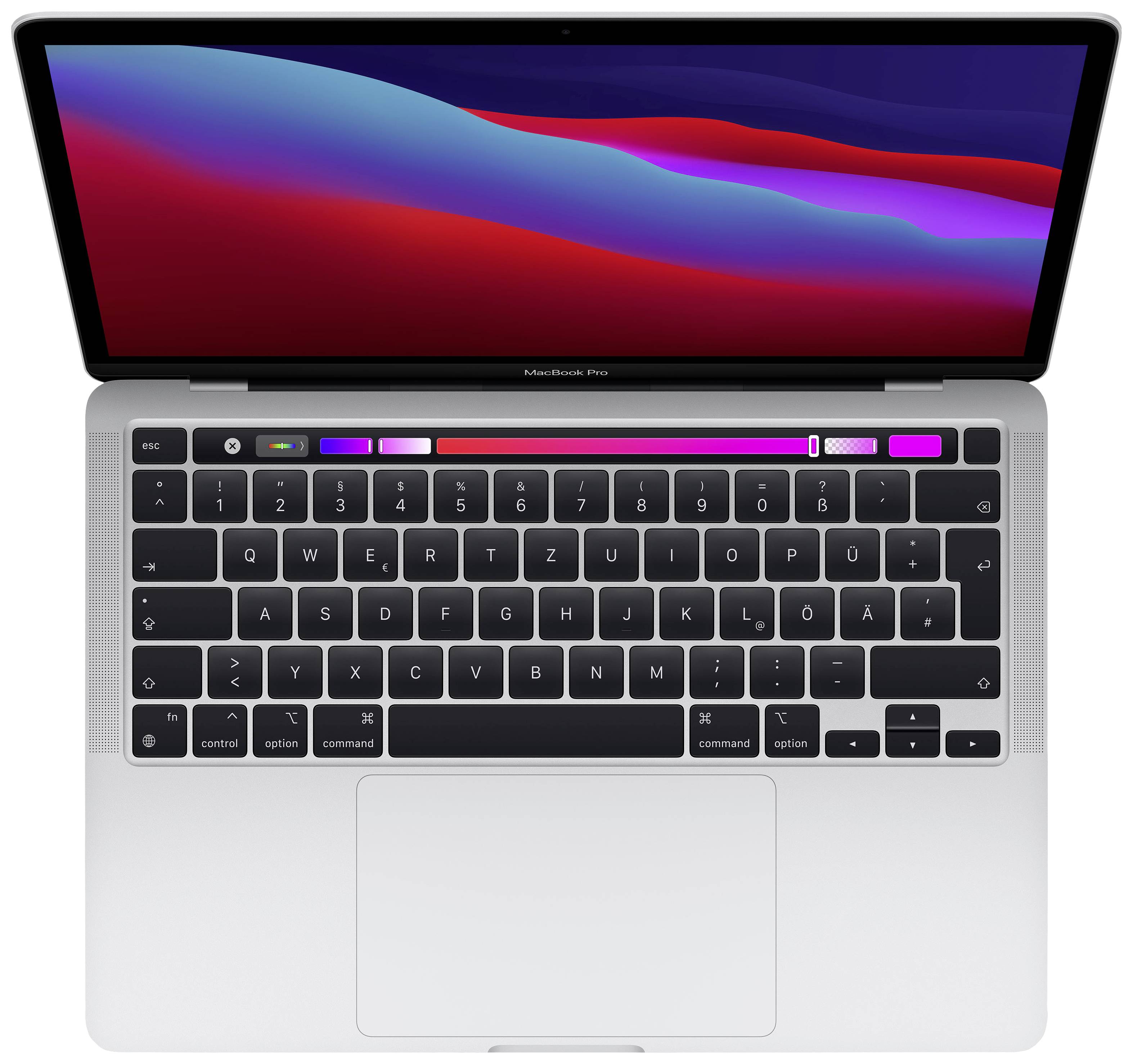 Apple MacBook Pro 13 (M1, 2020) 33.8cm (13.3 Zoll) WQXGA+ M1 8-Core CPU 8GB RAM 256GB SSD M1 8-Core GPU Silber MYDA2D/A
