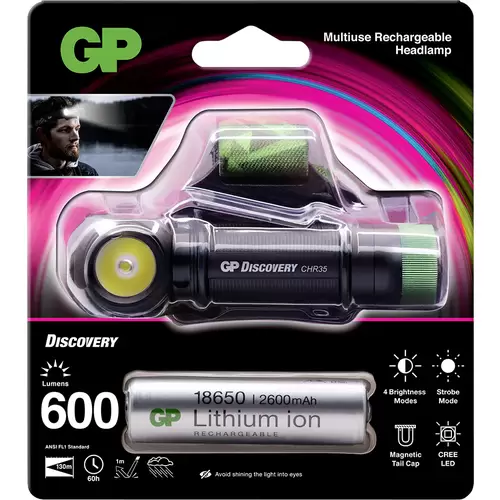 GP Discovery GPDISHLCH35BL131 Stirnlampe 60h 153g GP Discovery GPDISHLCH35BL131 Stirnlampe 60h 153g