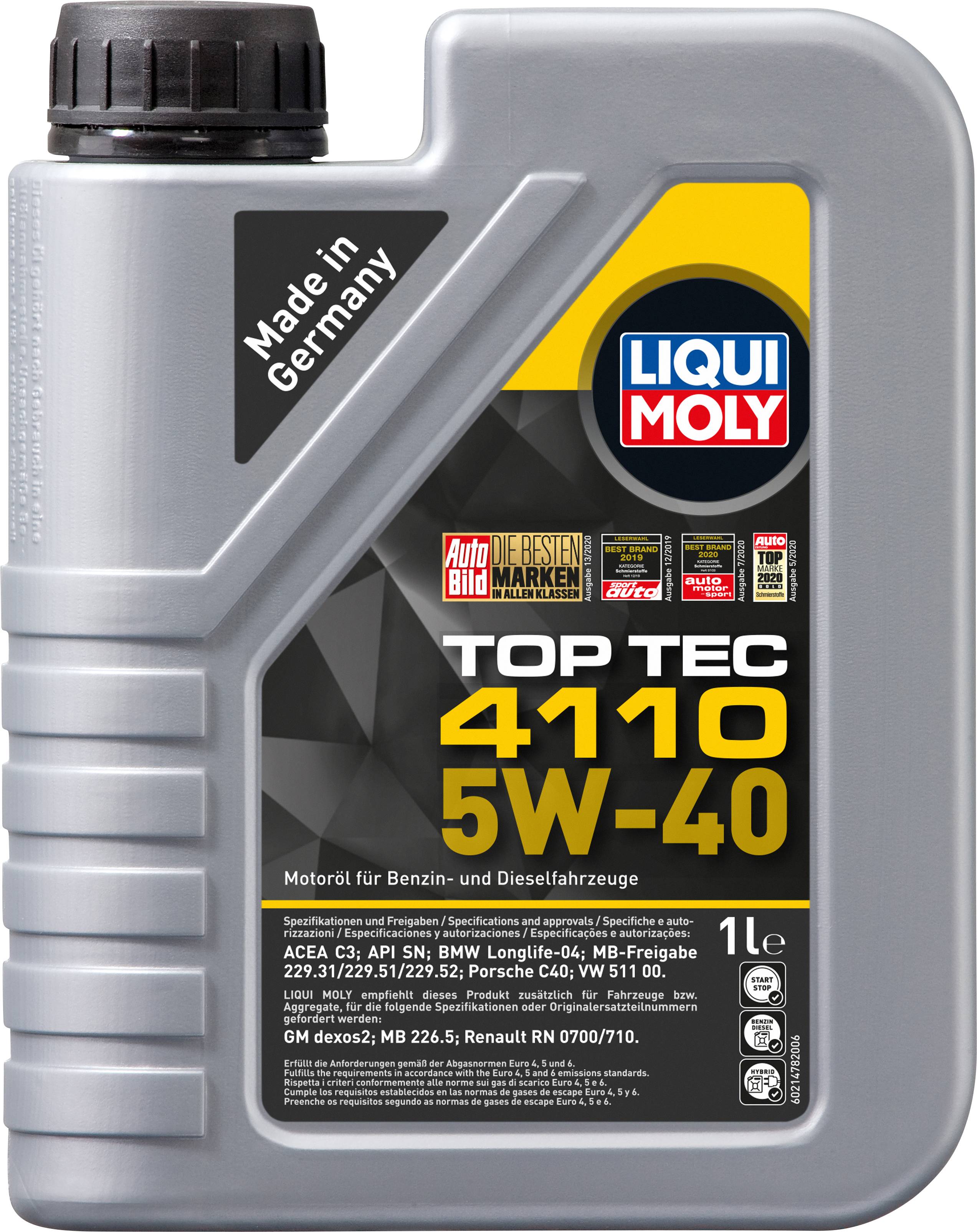 Liqui Moly Top Tec 4110 5W-40 21478 Leichtlaufmotoröl 1 l