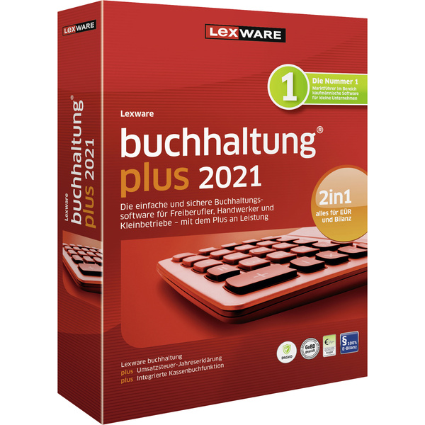 Lexware buchhaltung plus 2021 - Box-Pack Jahreslizenz, 1 Lizenz Windows Finanz-Software