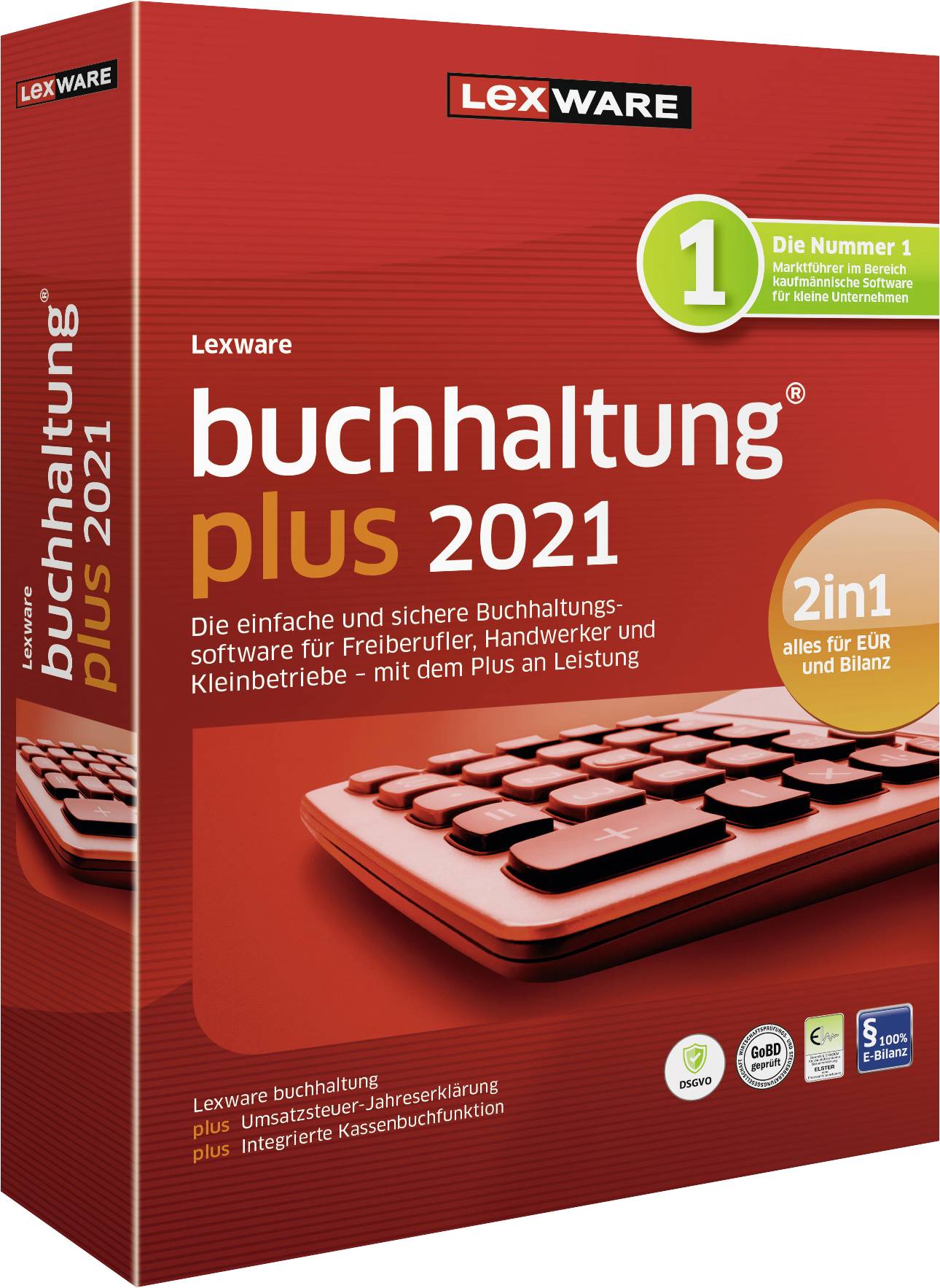 Lexware buchhaltung plus 2021 - Box-Pack Jahreslizenz, 1 Lizenz Windows Finanz-Software