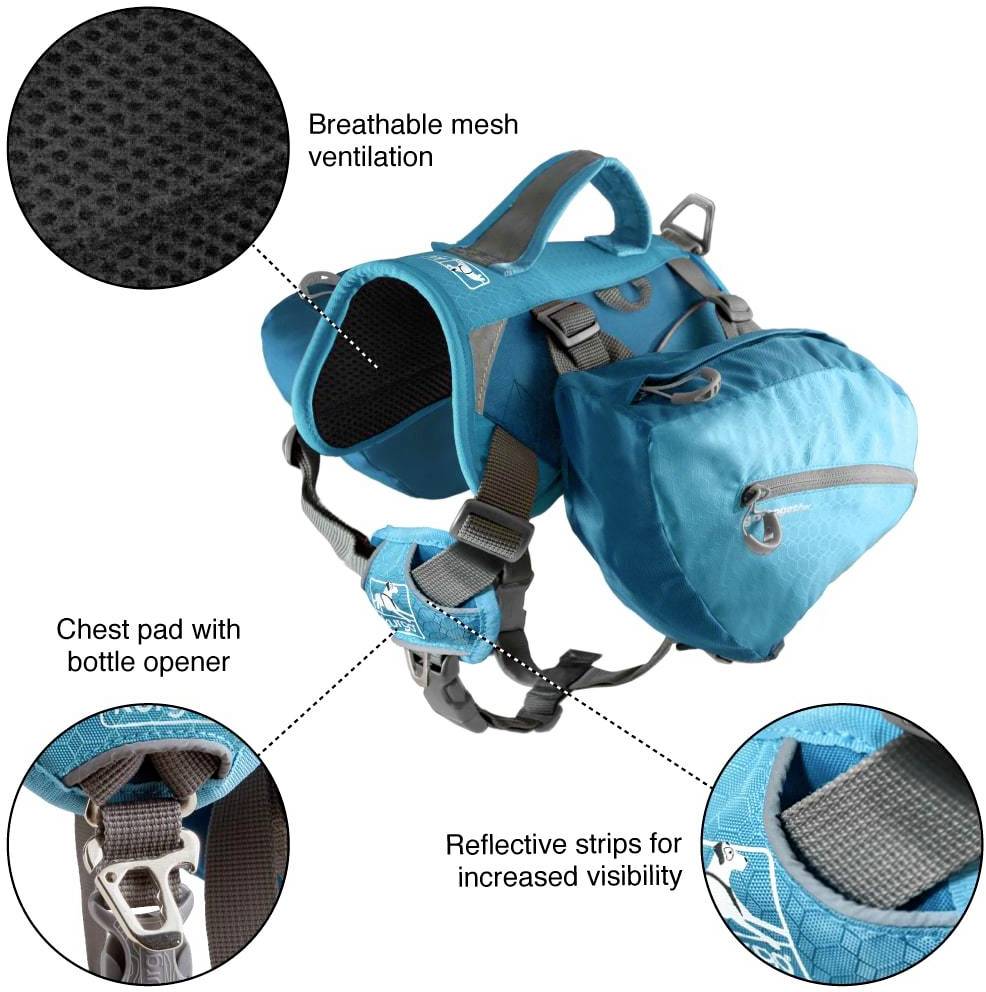 Kurgo Baxter 14 - 39 kg Hunderucksack Chilirot 1 St.