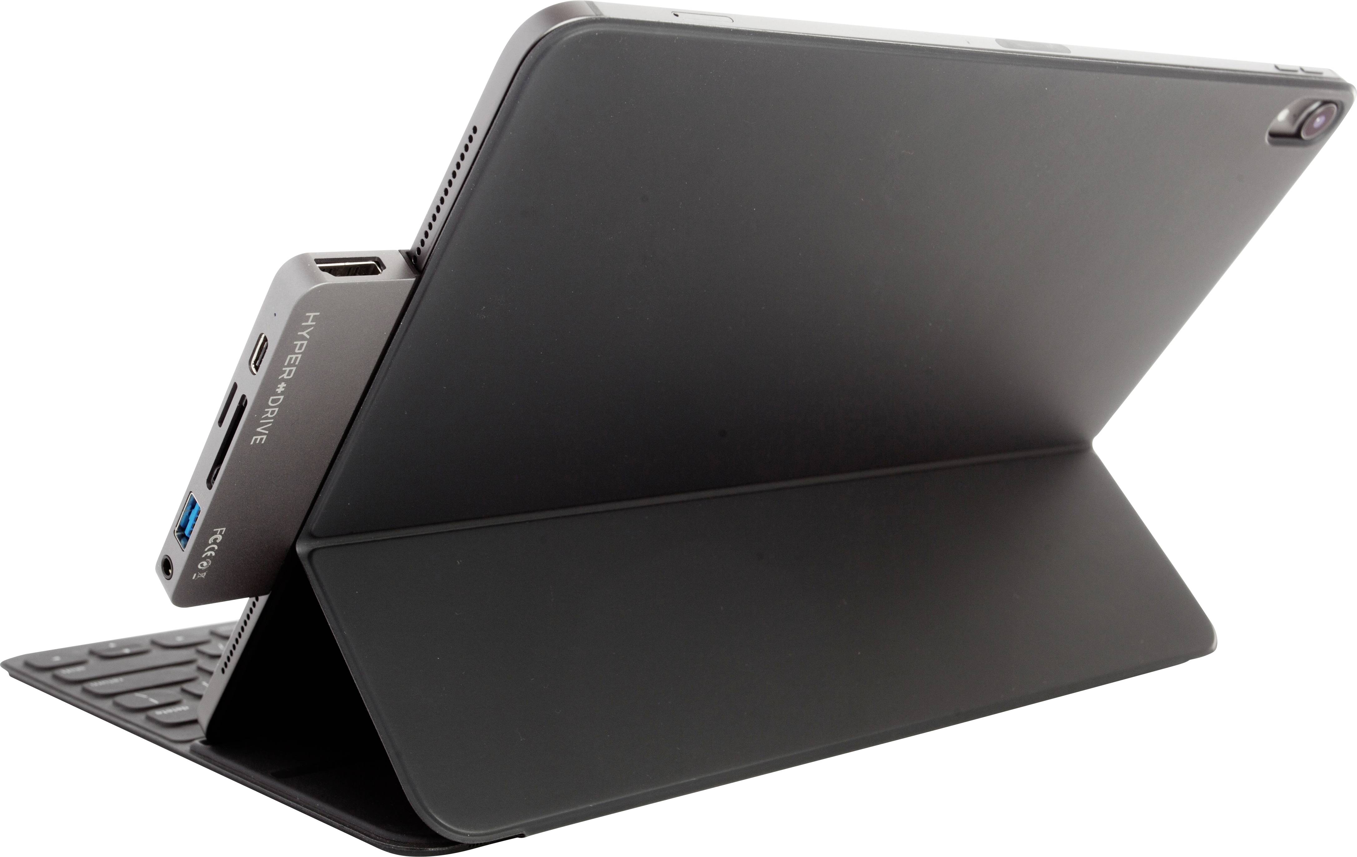 HYPER HD319B-GRAY USB-C® Dockingstation HyperDrive 6-in-1 USB-C Hub for iPad Pro/Air Passend für Ma
