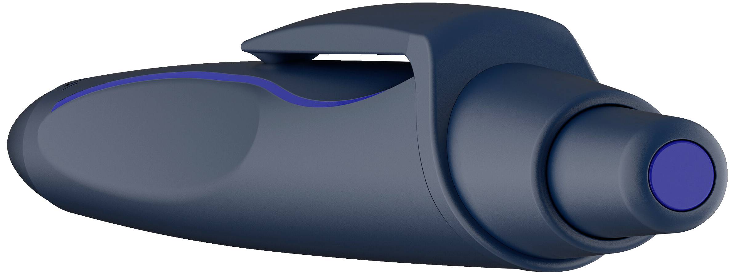 Dunkelblauer Staubsaugeraufsatz mit modernem Design und blauen Akzenten, ideal für Eckenreinigung und schwer zugängliche Bereiche.