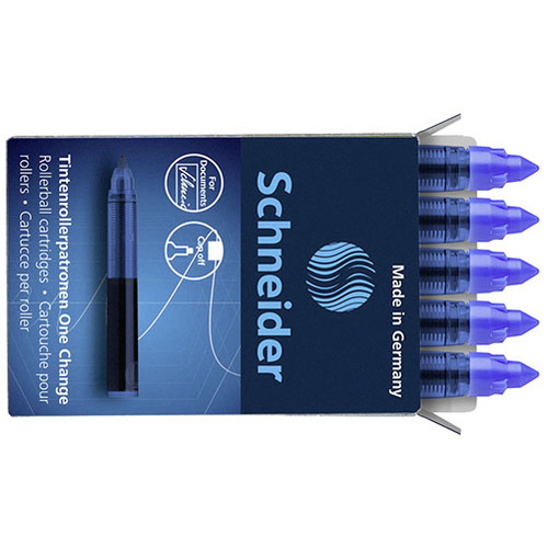 Schneider Schreibgeräte Cartouche de recharge pour stylo roller One Change 0.6 mm bleu 185403 5 pc(s)