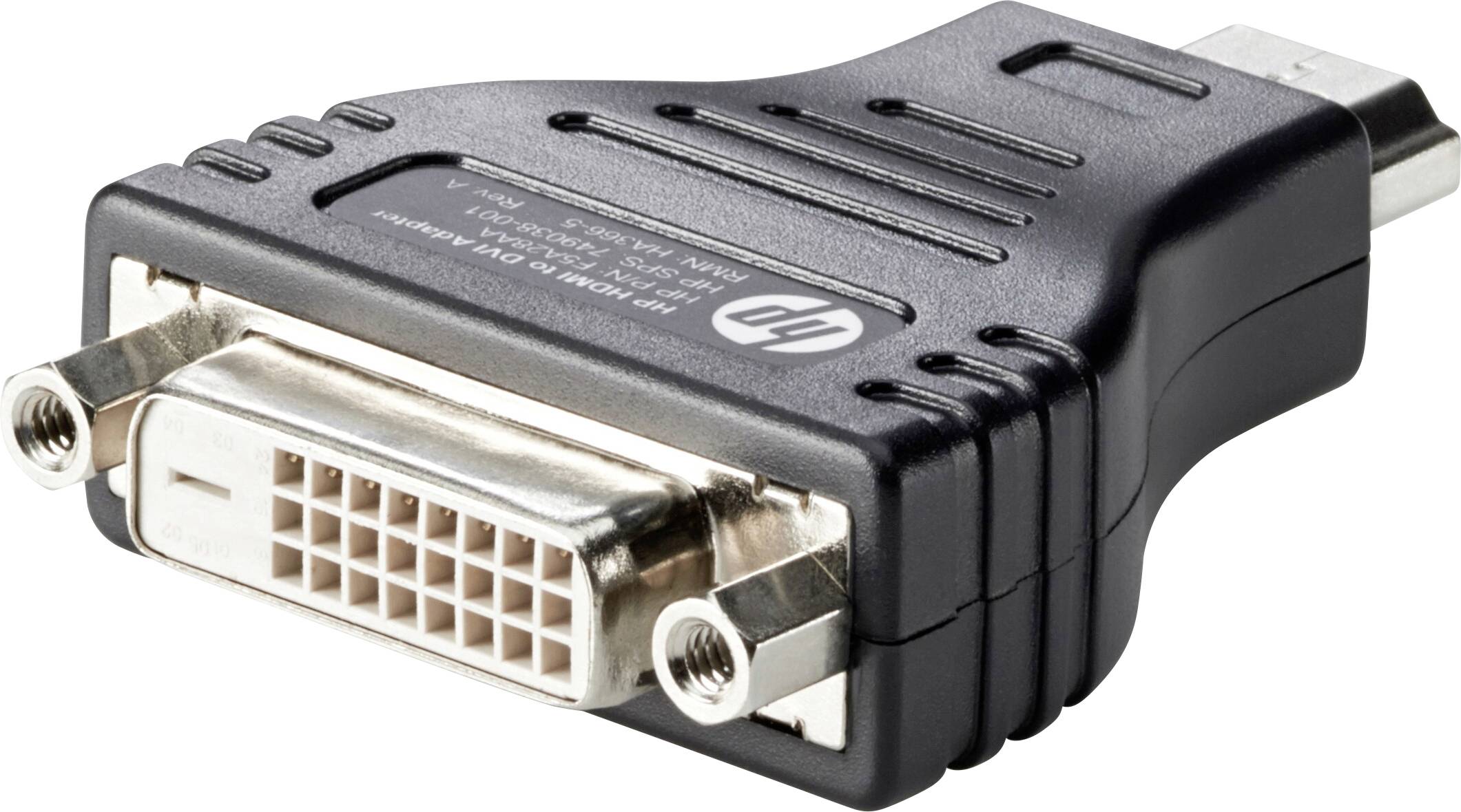 HP F5A28AA HDMI / DVI Adapter [1x HDMI-Stecker - 1x DVI-Buchse 24+1pol.] Schwarz