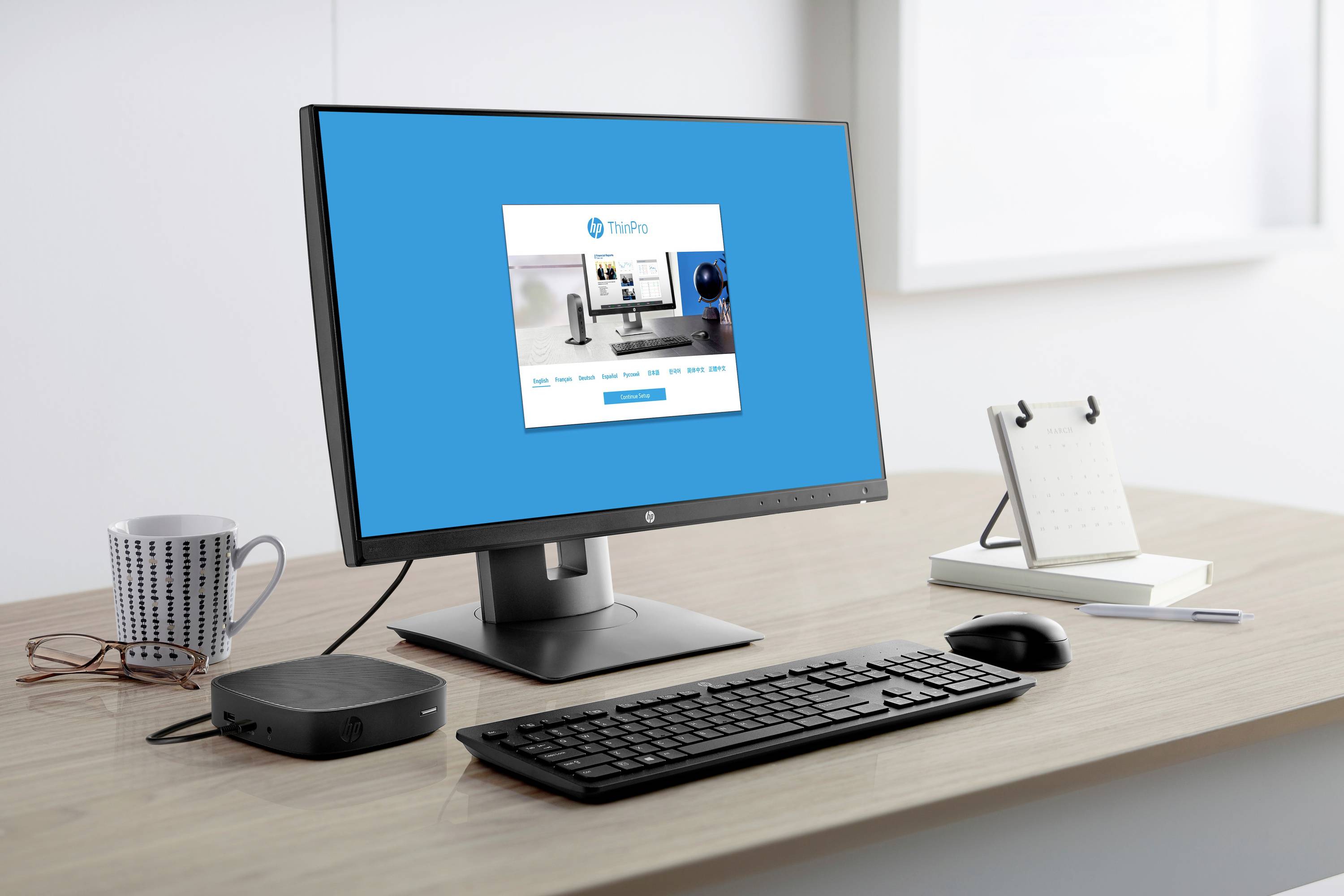 HP Thin Client t430 v2 Thin Client Intel® Celeron® N4020 2.8 GHz 4 GB RAM 64 GB SSD Win 10 IoT Enterprise 282A1AA#ABD