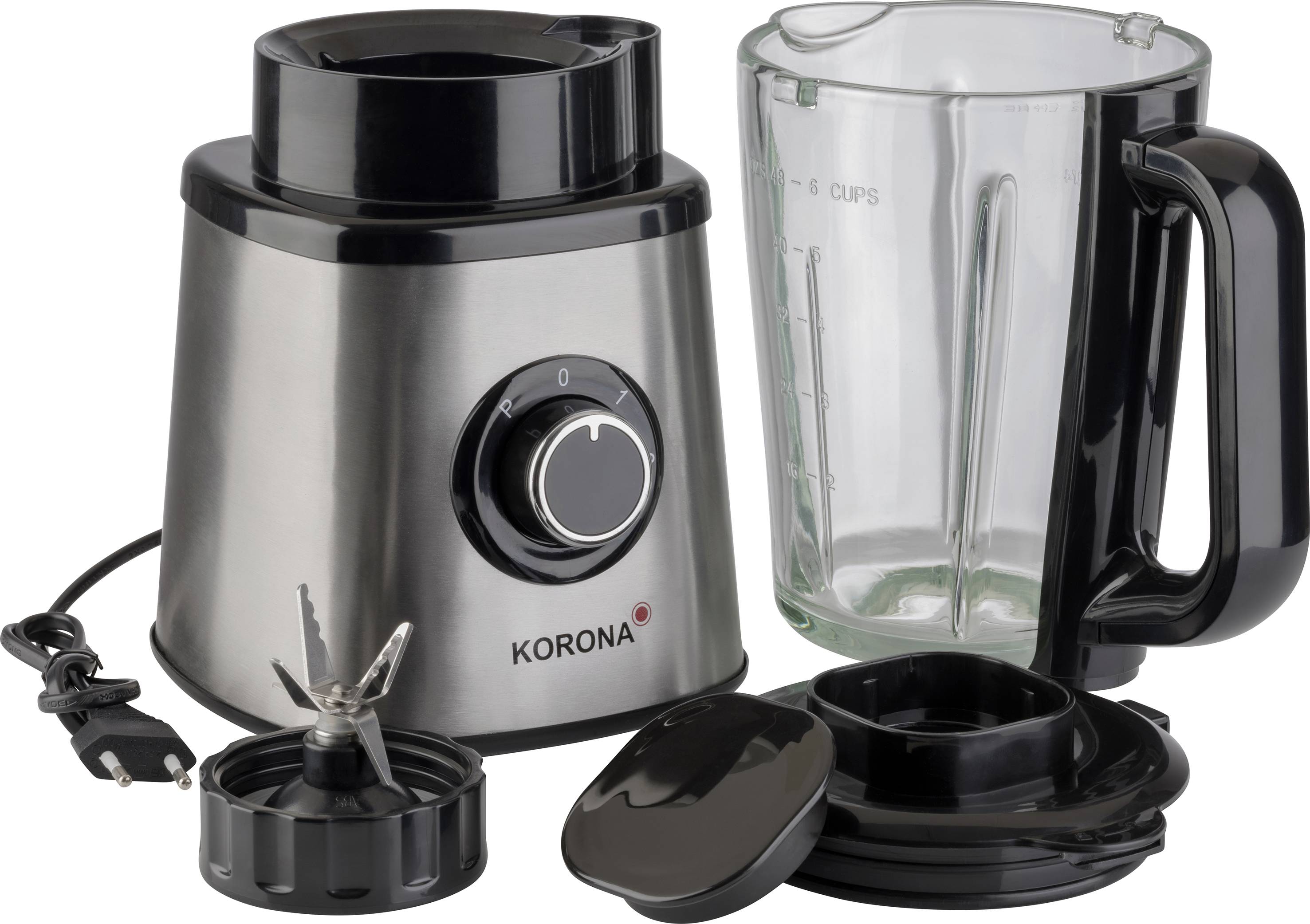 Korona Standmixer 600 W Schwarz, Edelstahl