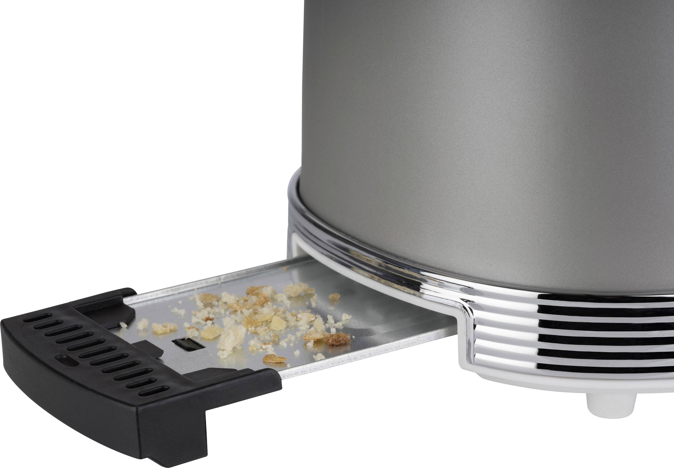 Korona Retro Toaster Toastfunktion, mit Brötchenaufsatz Grau