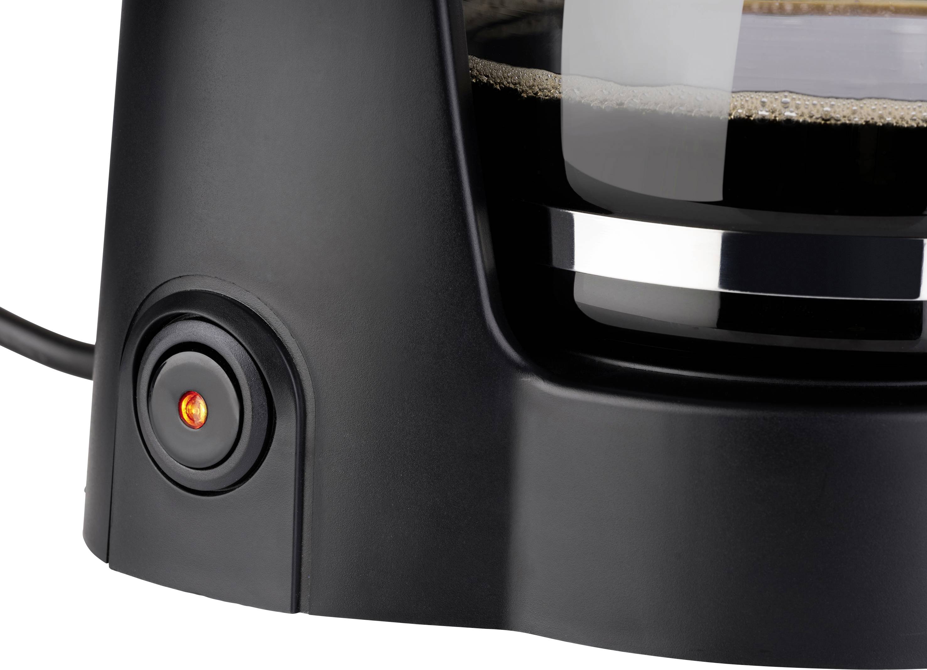 Korona Kaffeemaschine Schwarz Fassungsvermögen Tassen=5 Warmhaltefunktion, Glaskanne