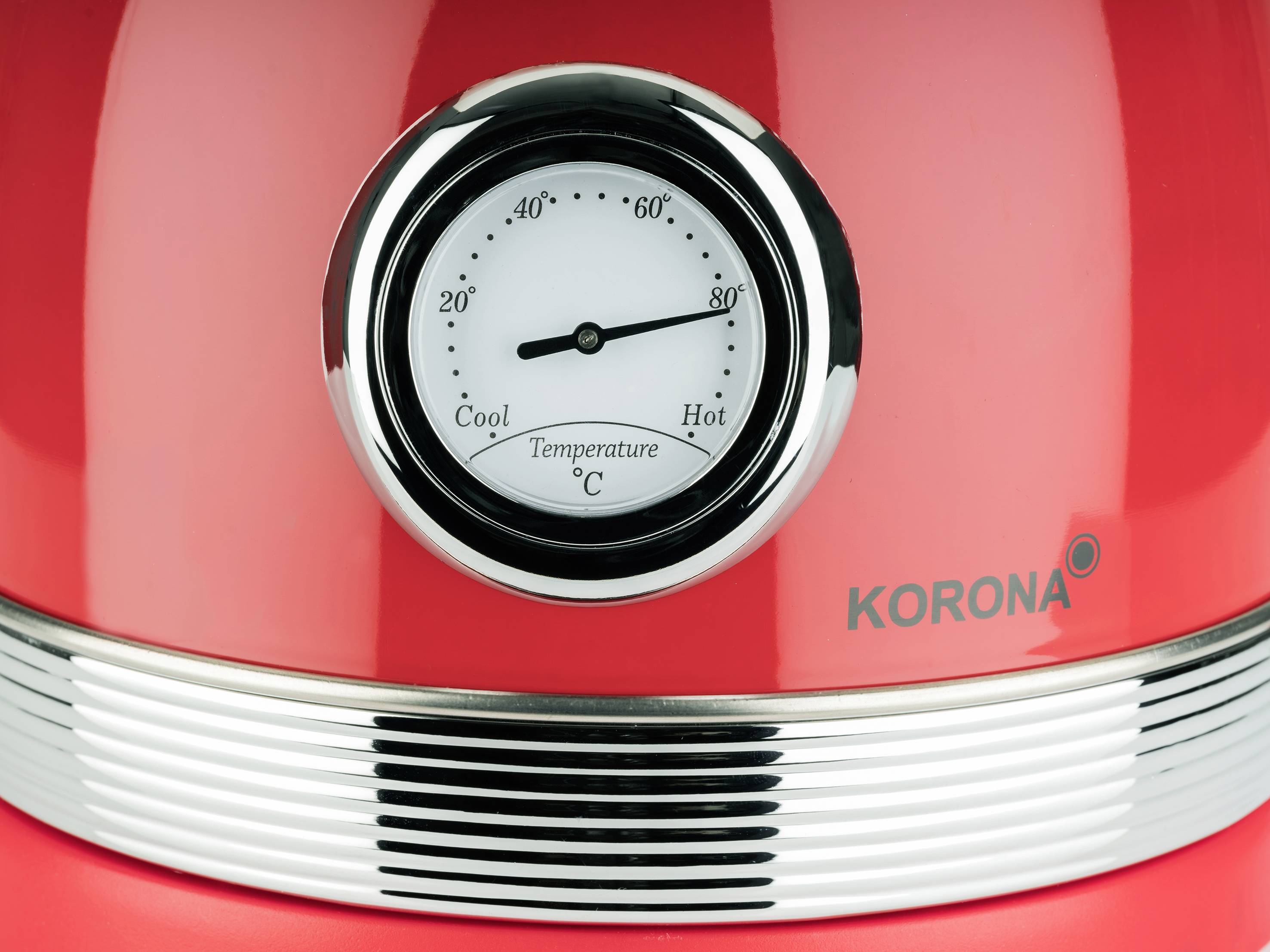 Korona Retro Pfeifkessel Wasserkocher Rot Fassungsvermögen: 1.8 l