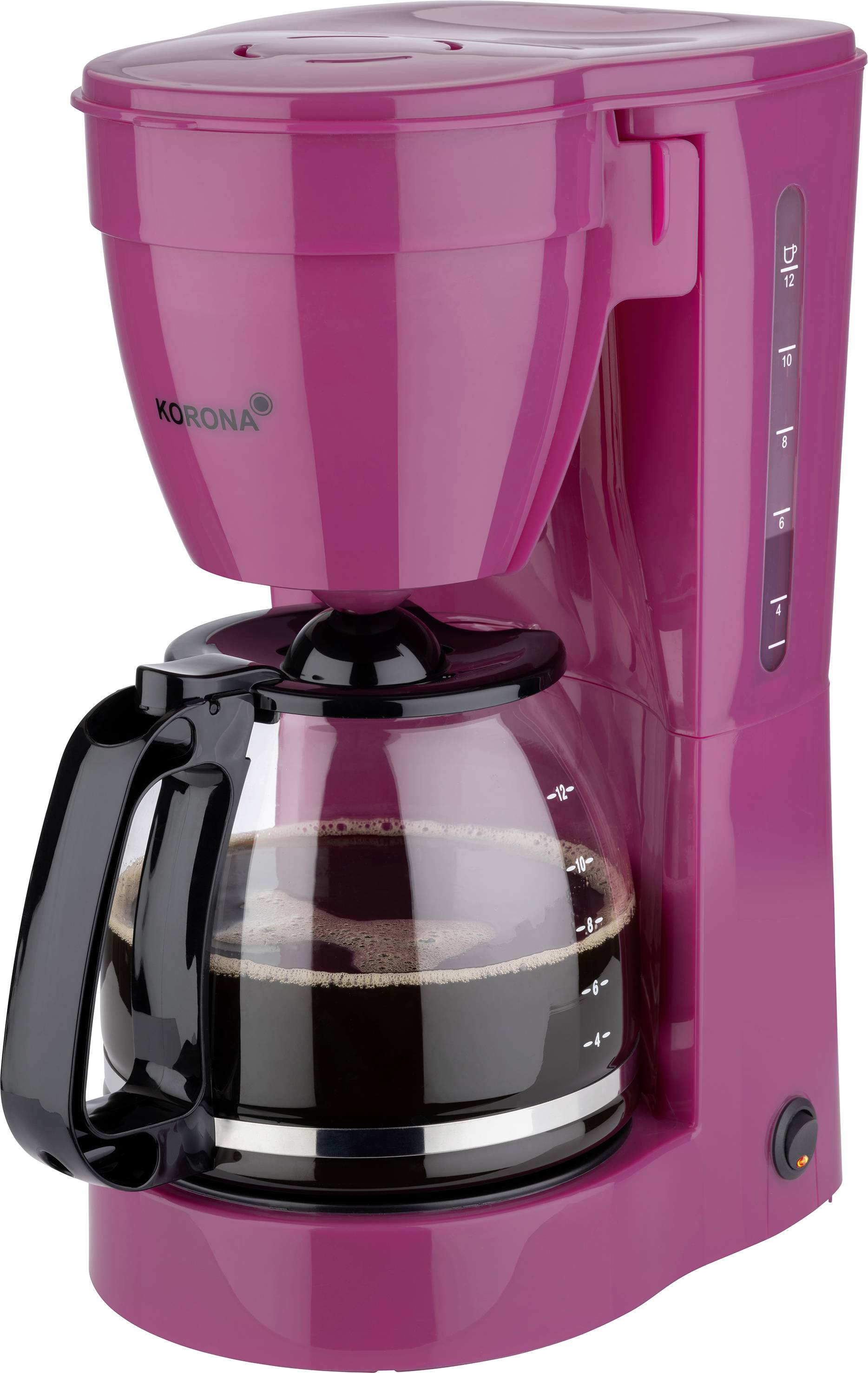 Korona Kaffeemaschine Beere Fassungsvermögen Tassen=12 Warmhaltefunktion, Glaskanne