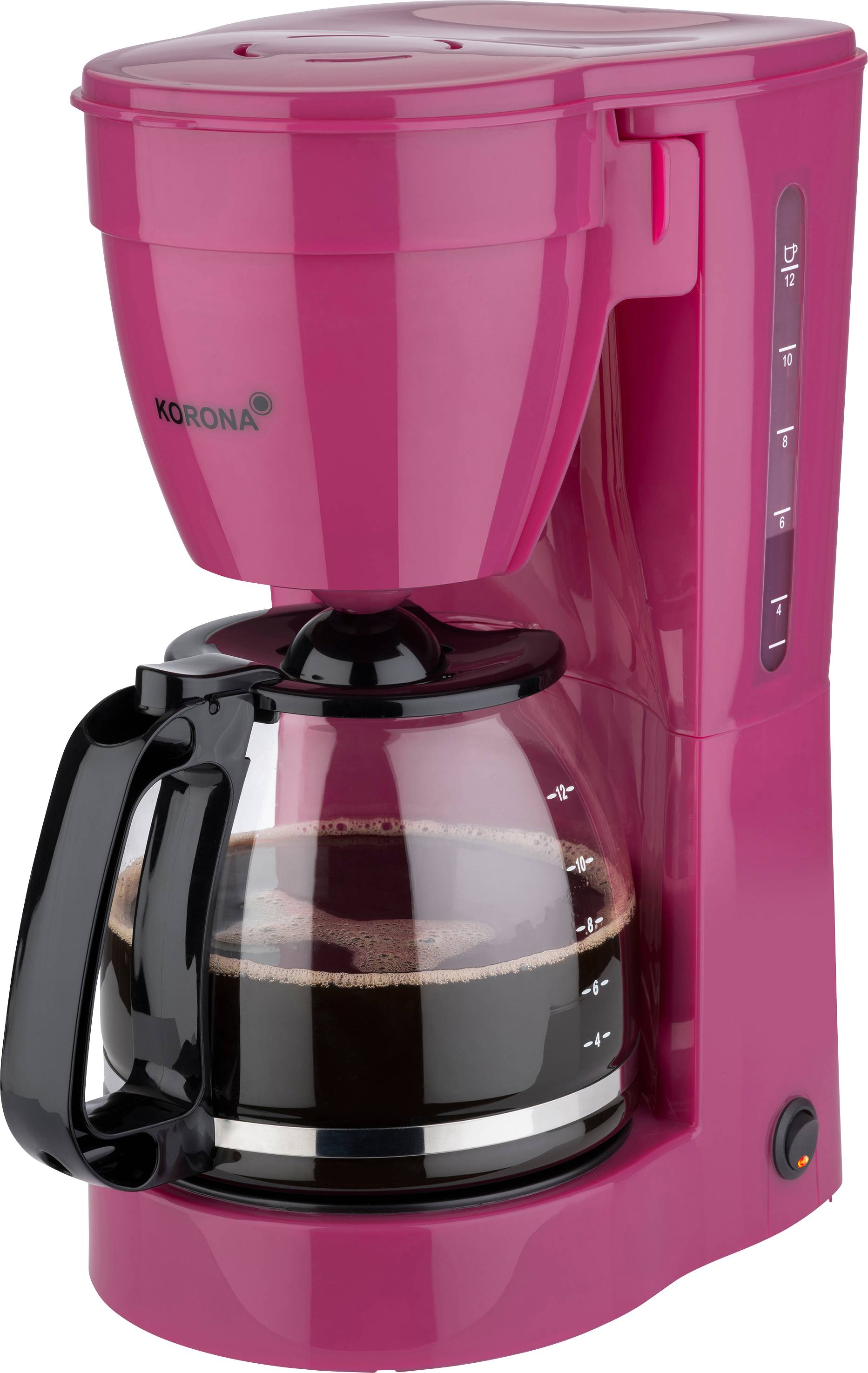 Korona Kaffeemaschine Beere Fassungsvermögen Tassen=12 Warmhaltefunktion, Glaskanne