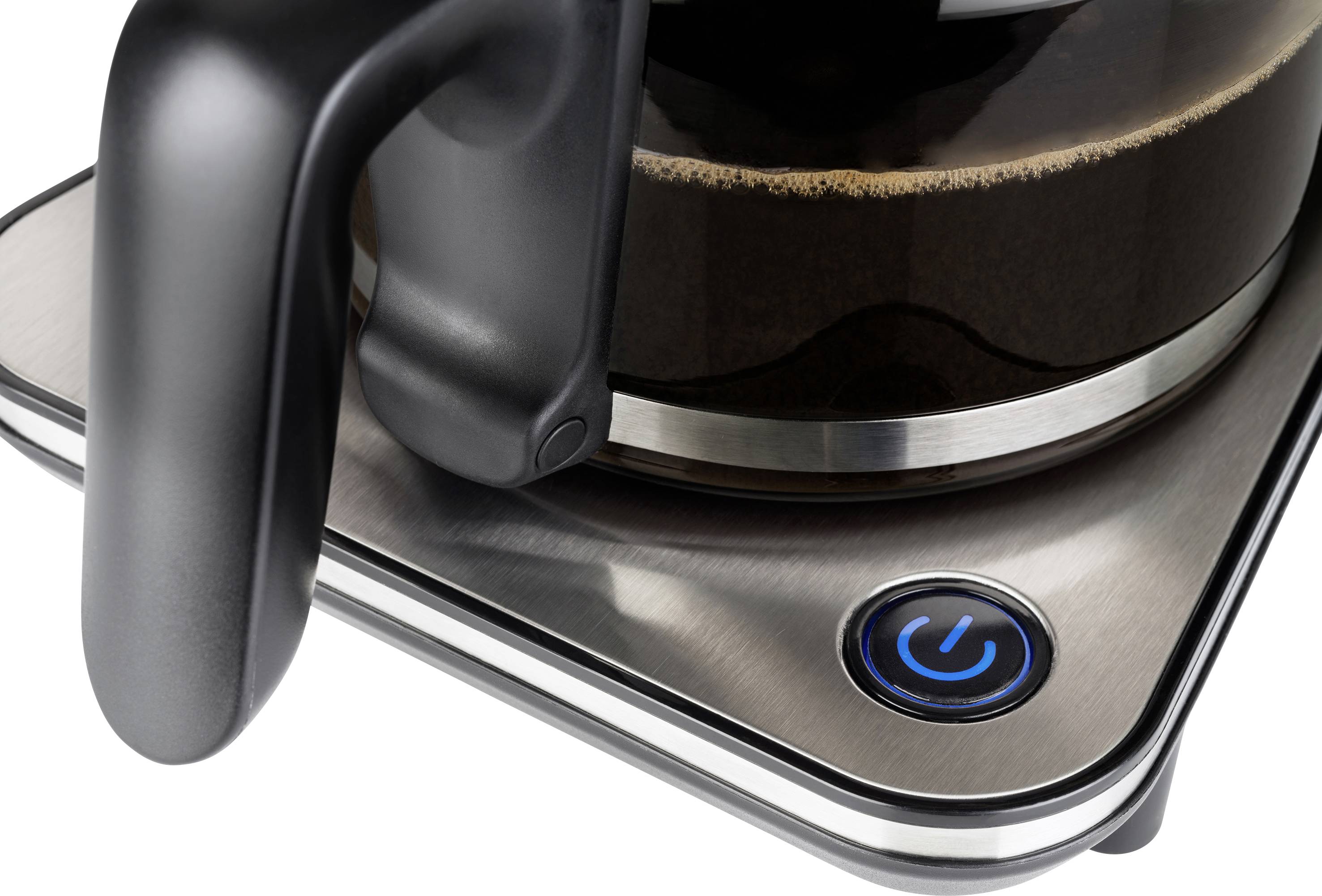 Korona Kaffeemaschine Schwarz, Edelstahl Fassungsvermögen Tassen=10 Warmhaltefunktion, Glaskanne