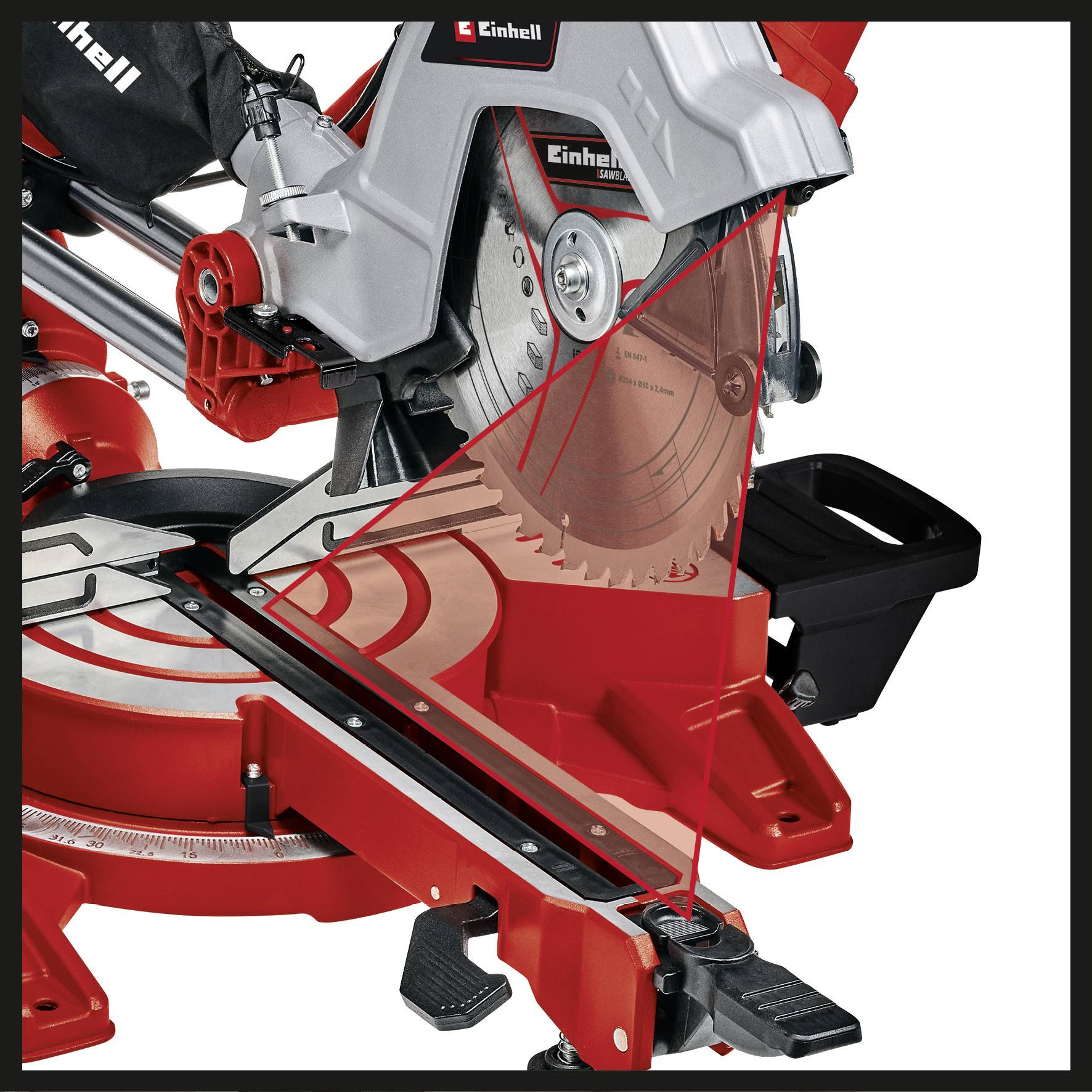Einhell TE-SM 254 Dual Zug-Kapp- und Gehrungssäge 254mm 1800W