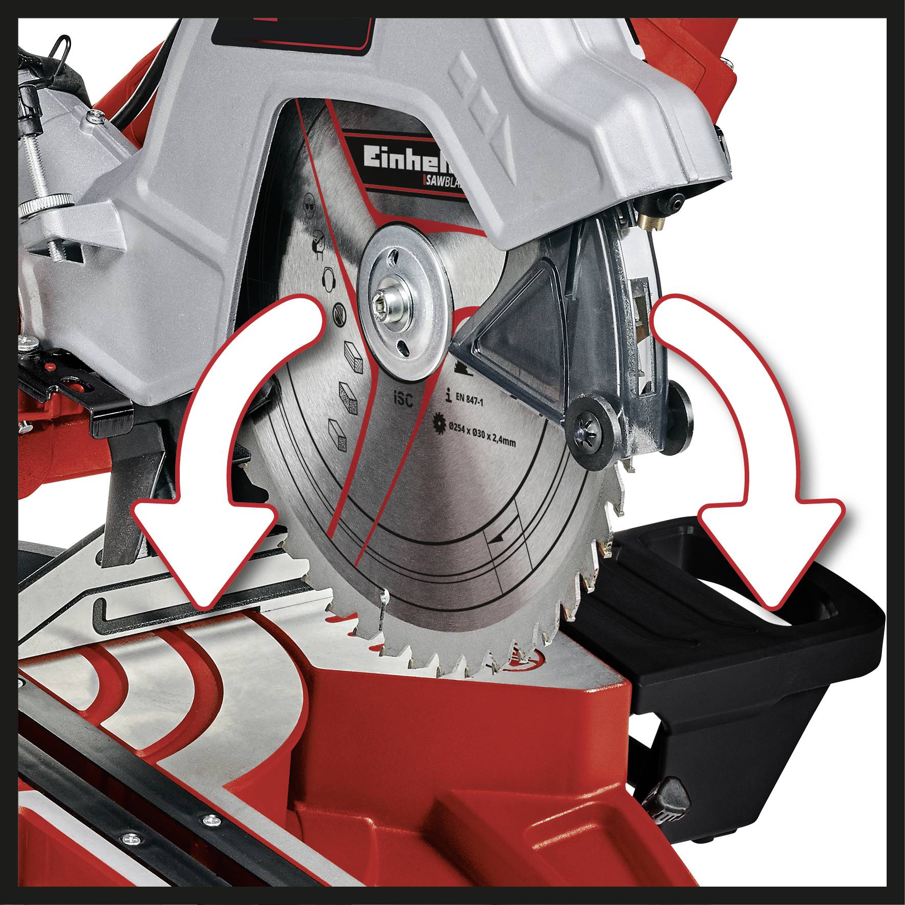 Einhell TE-SM 254 Dual Zug-Kapp- und Gehrungssäge 254mm 1800W