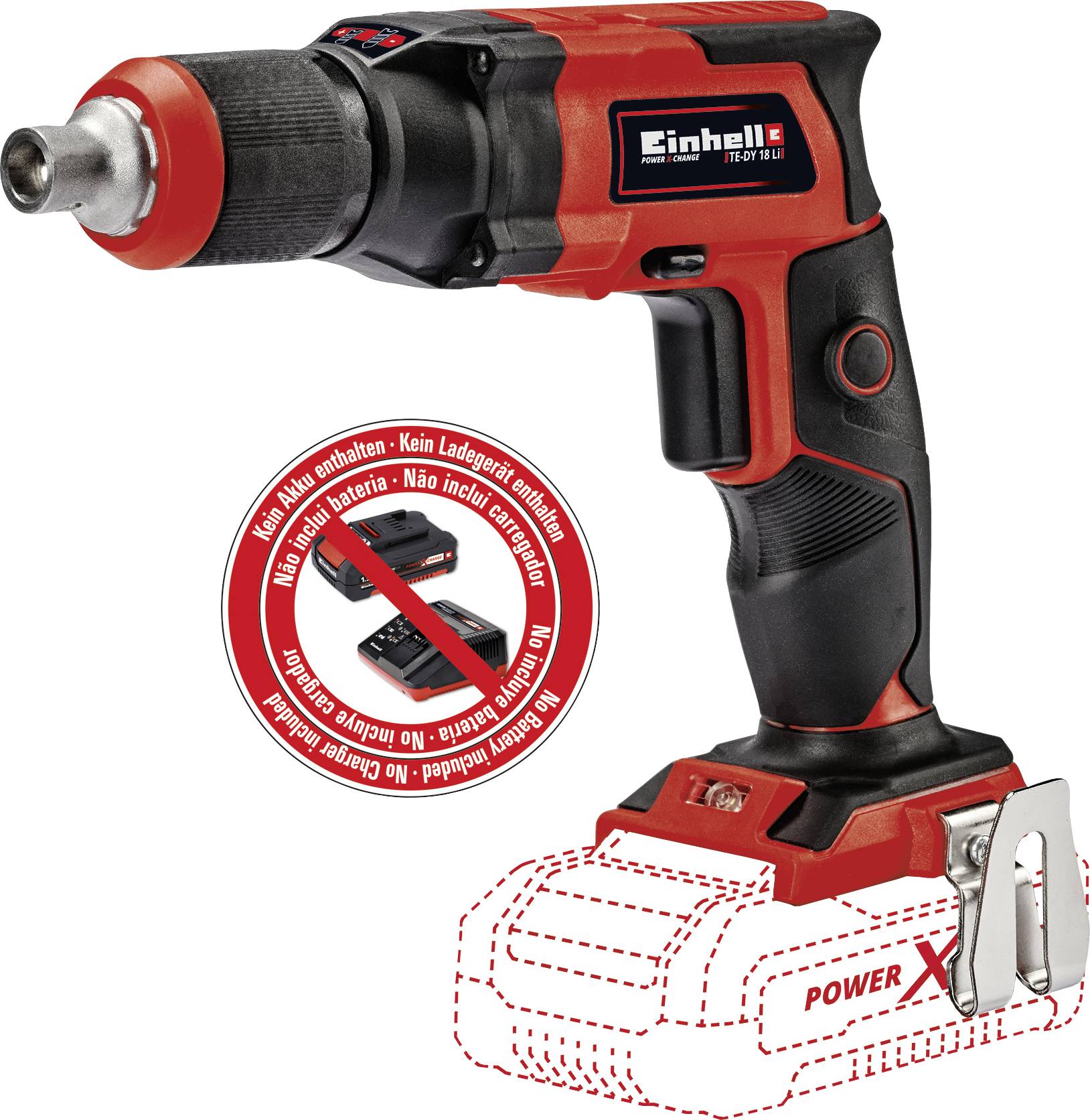Einhell Power X-Change TE-DY 18 Li-Solo 4259980 Akku-Trockenbauschrauber 18V