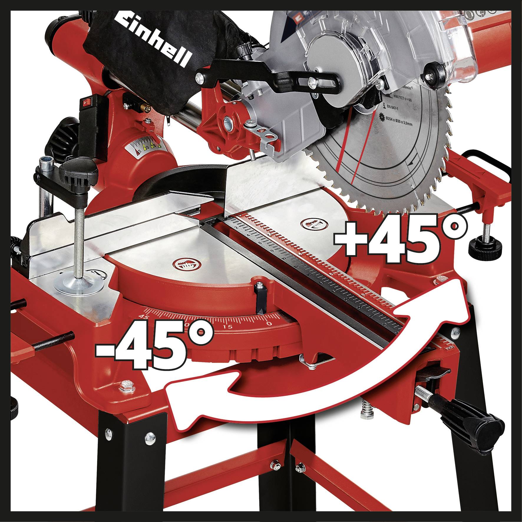 Einhell TC-SM 2531/2 U Zug-Kapp- und Gehrungssäge 254mm 1900W