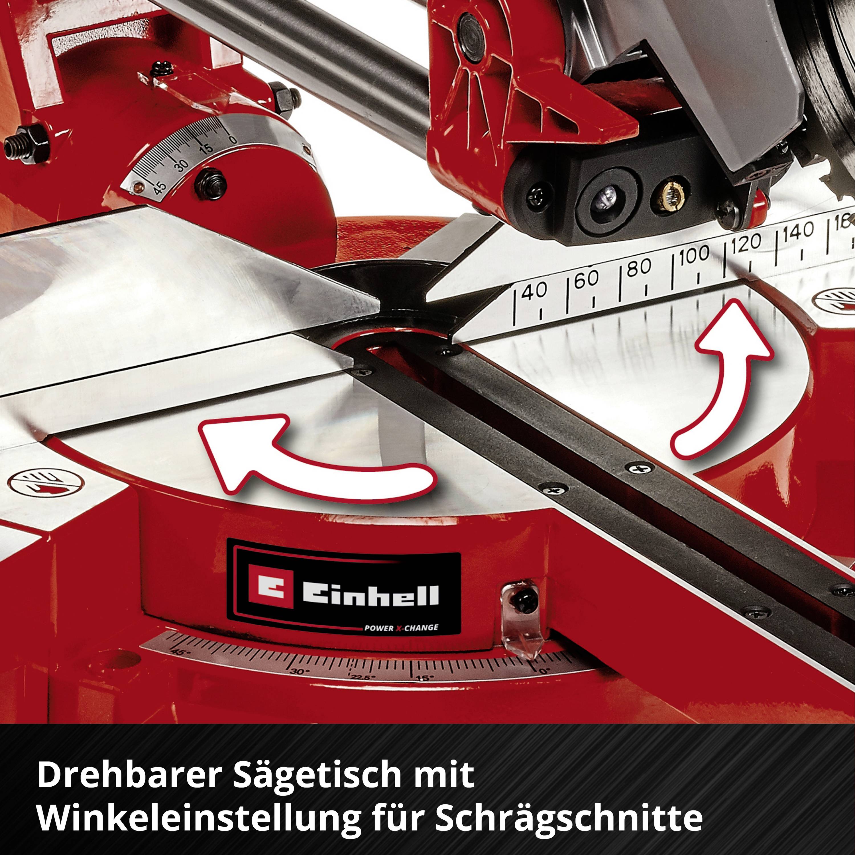 Einhell Power X-Change TE-SM 36/210 Li - Solo Zug-Kapp- und Gehrungssäge