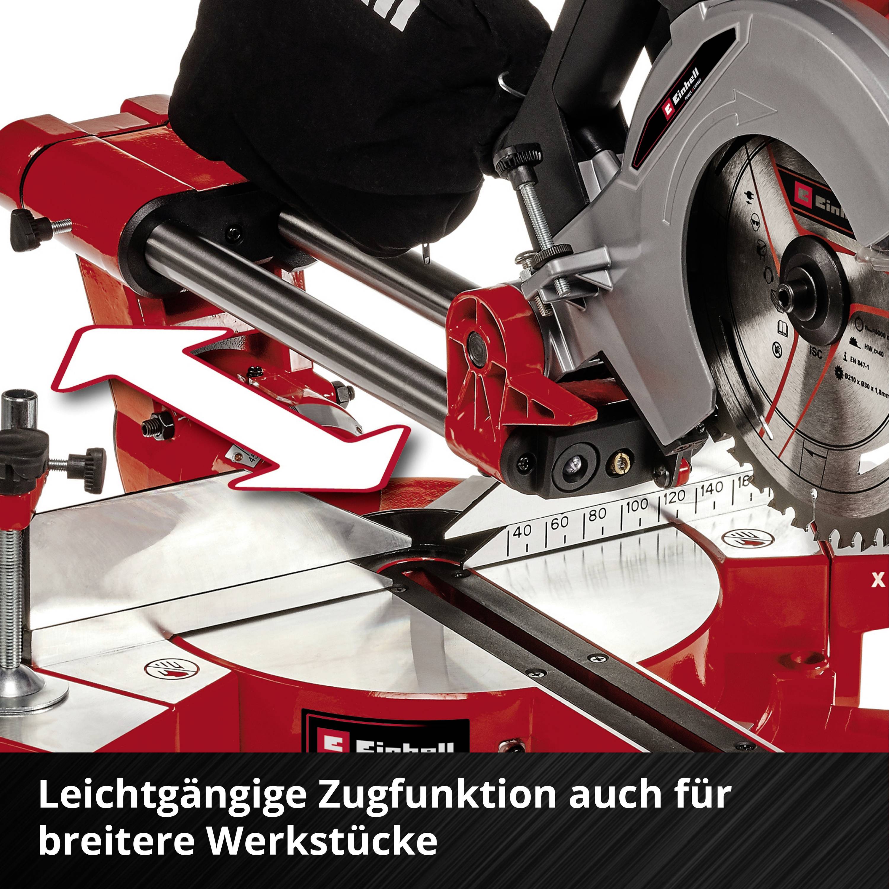 Einhell Power X-Change TE-SM 36/210 Li - Solo Zug-Kapp- und Gehrungssäge