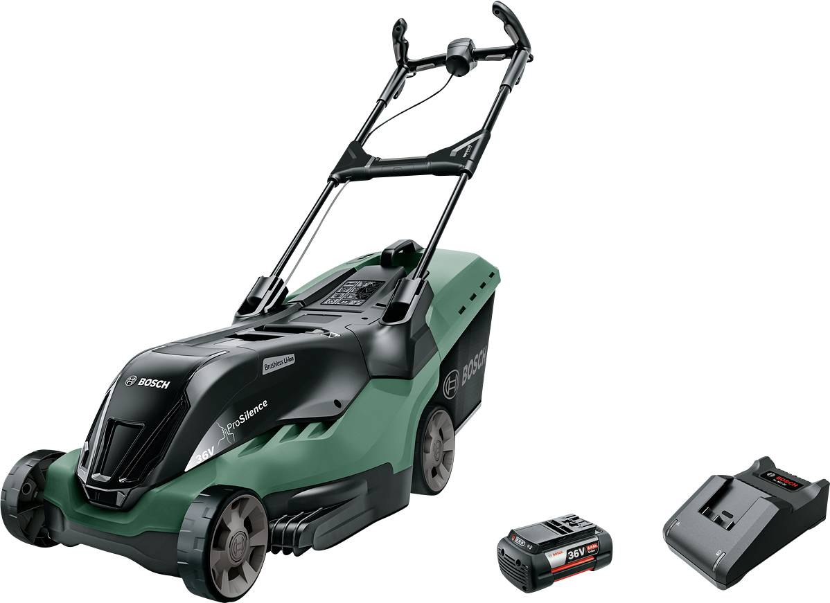 Bosch Home and Garden ADVANCEDROTAK 36-850 Akku Rasenmäher inkl. Akku, mit Schnitthöhenverstellung 36 V Schnittbreite (max.) 44 cm