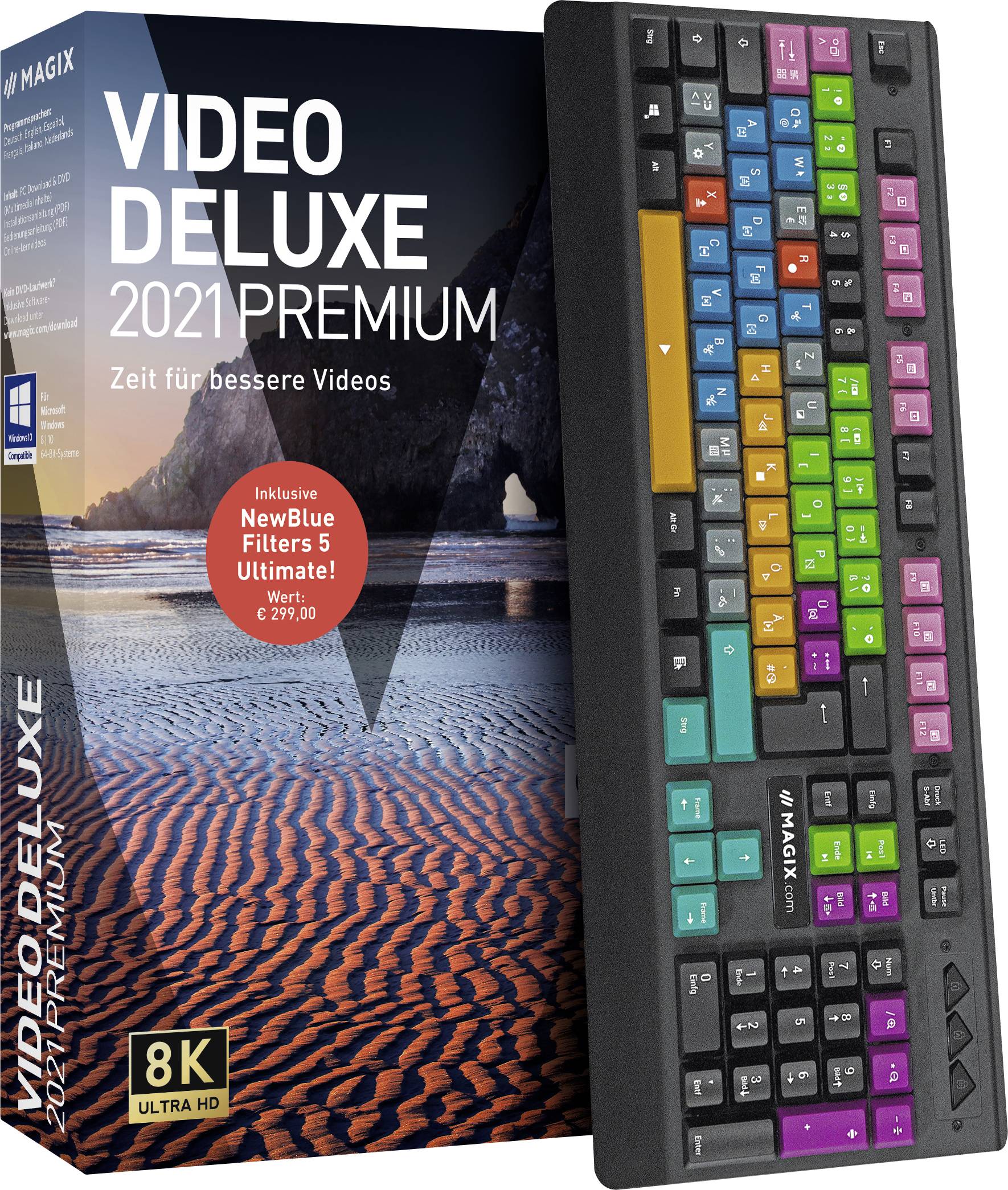 Magix Video deluxe Control (2021) Vollversion, 1 Lizenz Windows Videobearbeitung