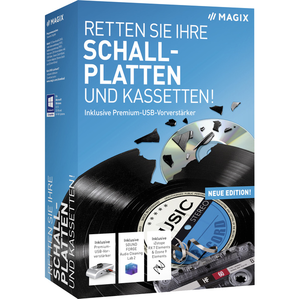 Magix Retten Sie Ihre Schallplatten & Kassetten! (2021) Vollversion, 1 Lizenz Windows Digitalisieru