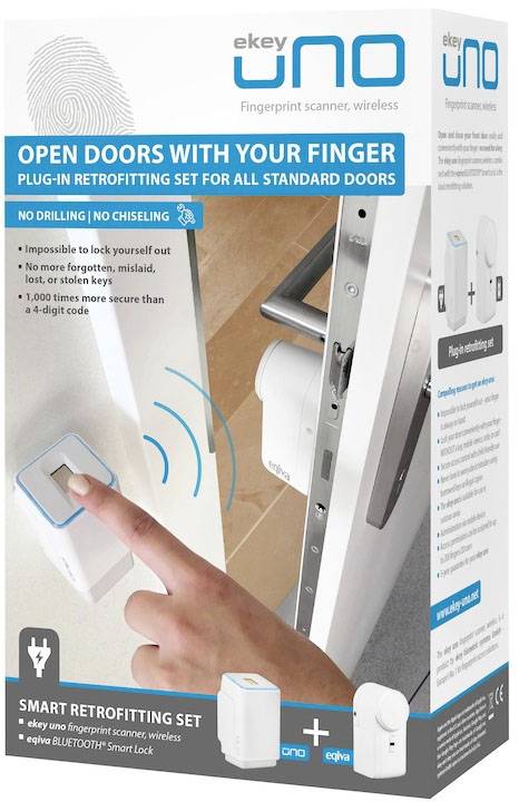 EKEY UNO 200003 Fingerprint Zugangssystem Aufputz, Wand IP54 Bluetooth-fähig