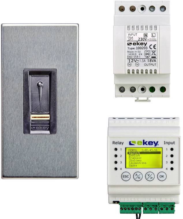 EKEY 101313 Fingerprint Zugangssystem Unterputz, Wand