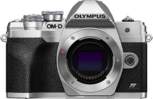 Olympus OM-D E-M10 Mark IV Digitalkamera 21.8 Megapixel Silber, Schwarz 4K-Video, Bildstabilisierung, Blitzschuh, Bluetooth, Dreh-/schwenkbares Disp